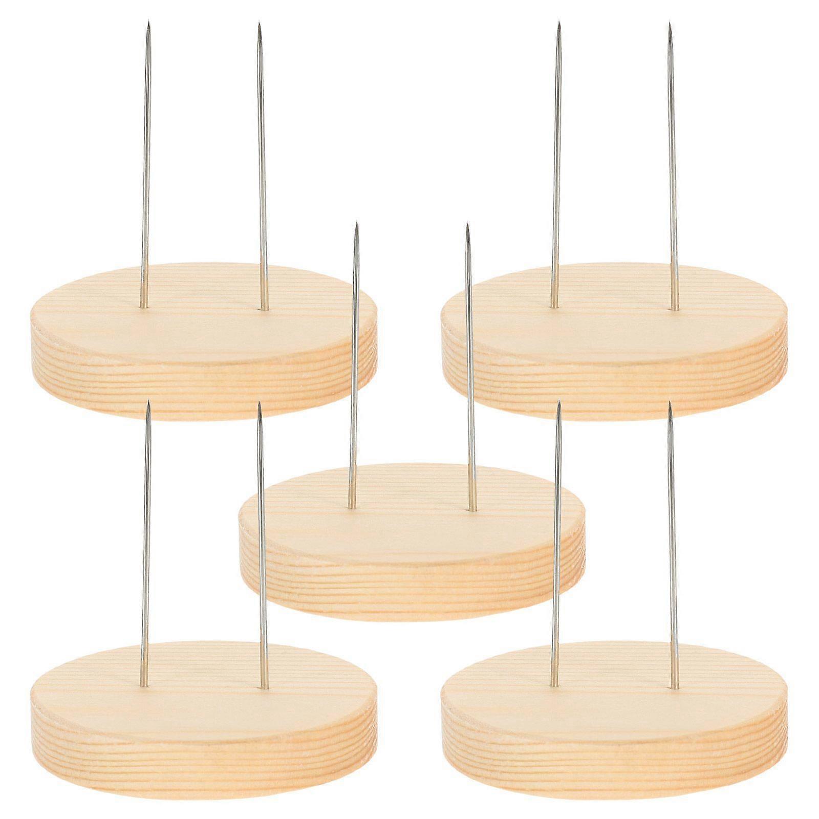 5 Stück fertige Filztierpuppe Display Ständer Halter Holzsockel