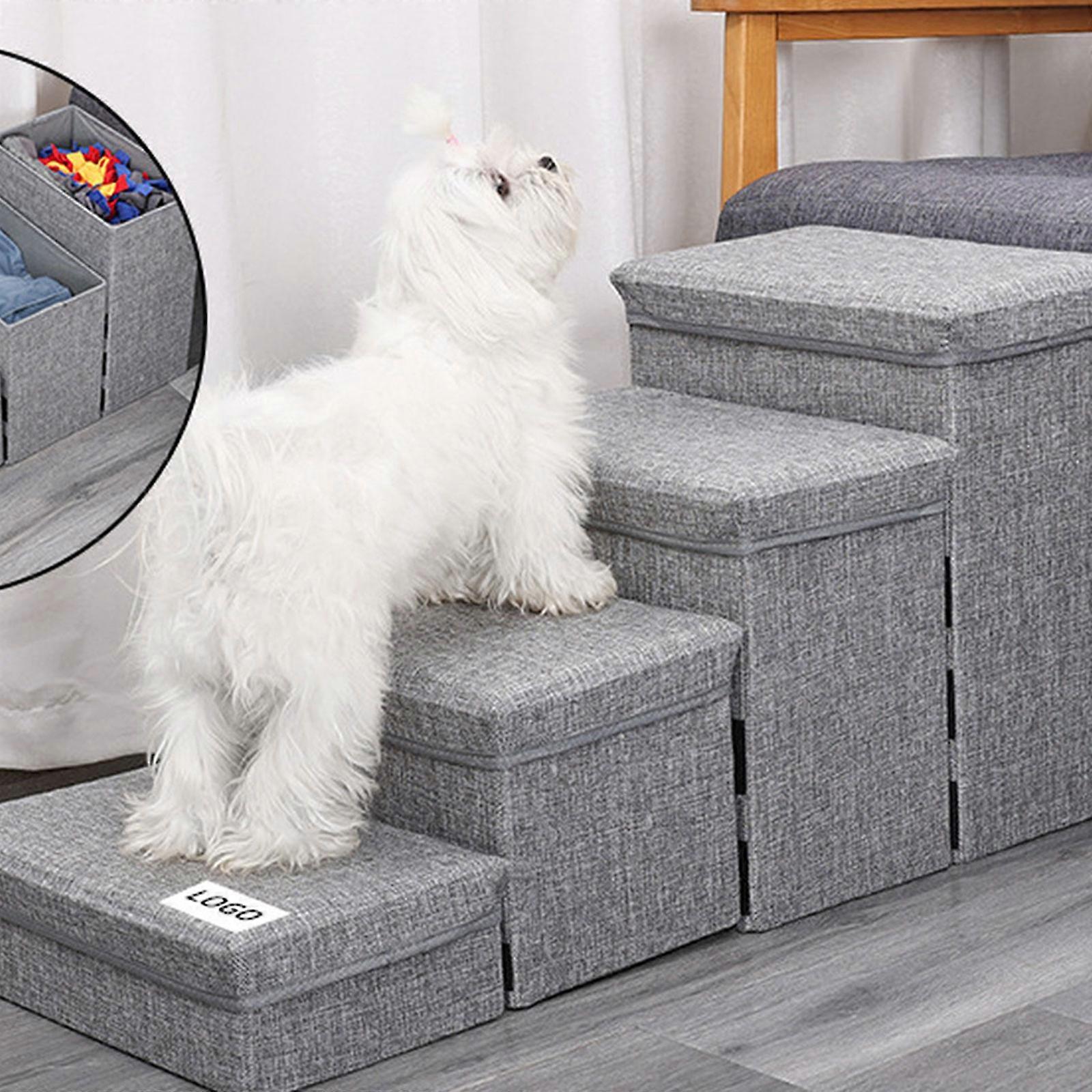 Produktbild von Midyb Hundetreppe 4 Stufen, Rutschfeste Katzentreppe Hundetreppen Für Bett Und Sofa, Hundetreppe