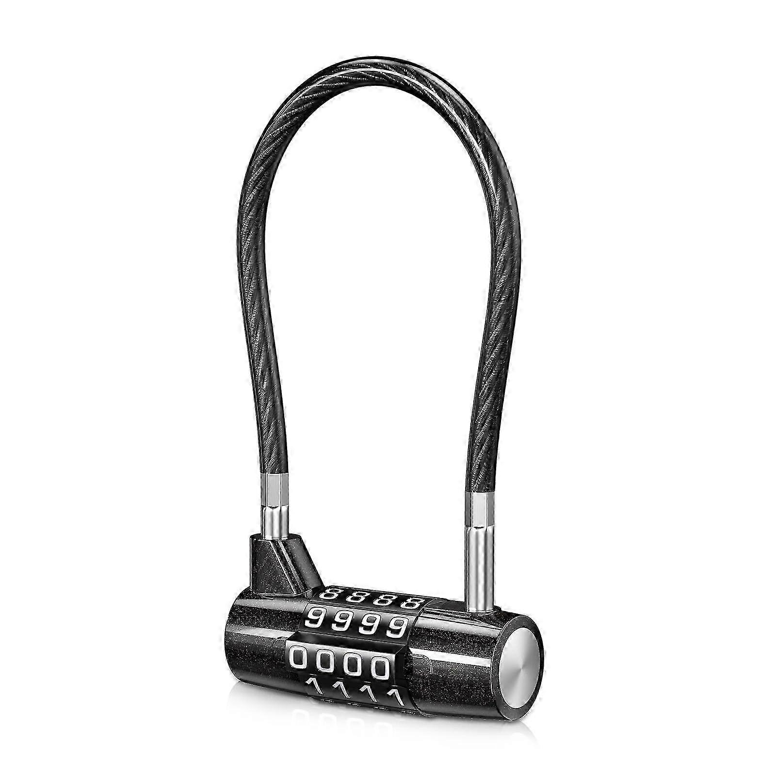 4-cifret rustfri bøjlehængelås til udendørs porte og skure
