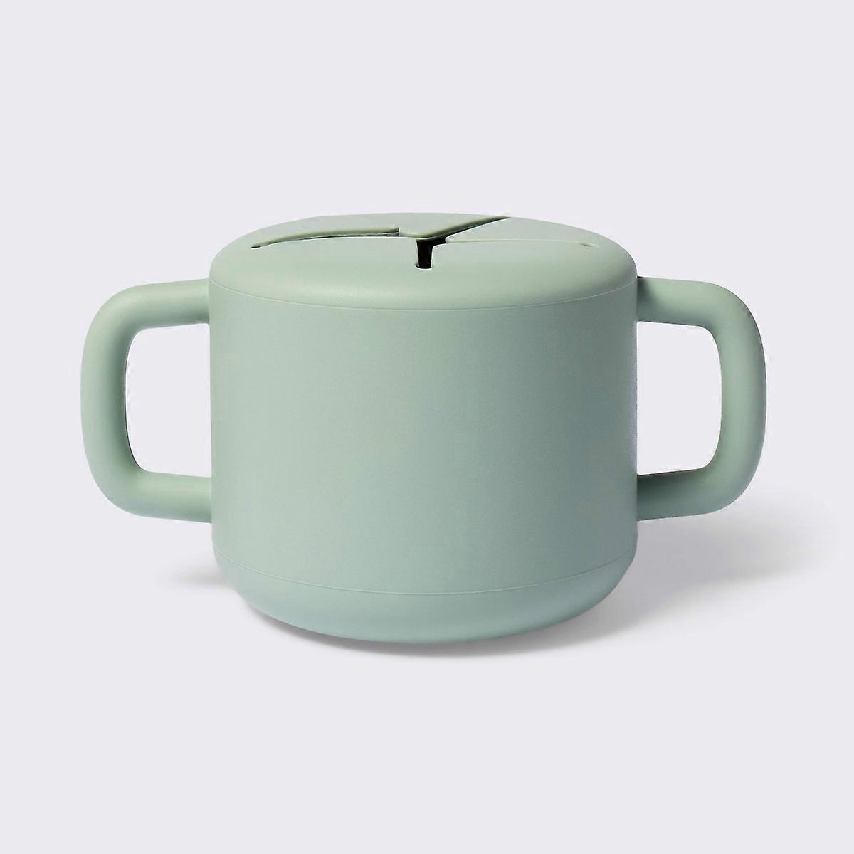 Silicone Snack Cup With Lid - Green - Cloud Island™