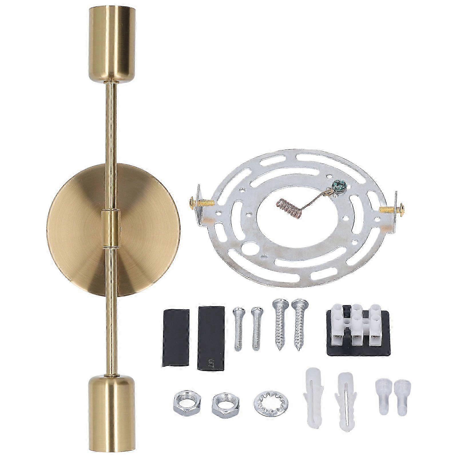 Rust Proof Vintage Double Wall Light Fixture E27 E26 Bulb Holder Suitable for Living Room or Bathroom in Gold Finish 85265V