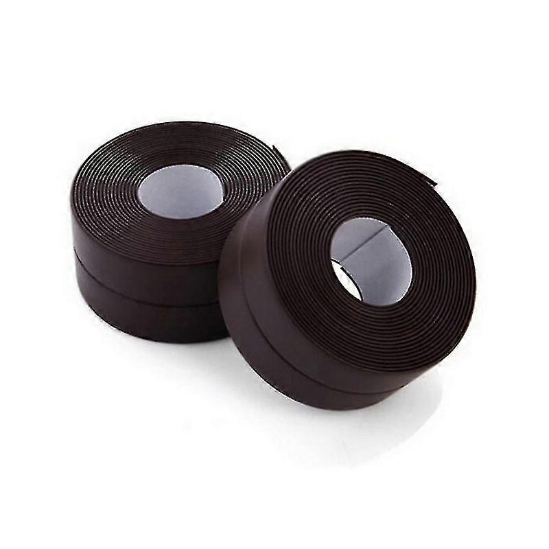 壁、シャワー、トイレ、キッチン、バスルーム用の2ロール防水PVC粘着シーリングテープ(茶色)