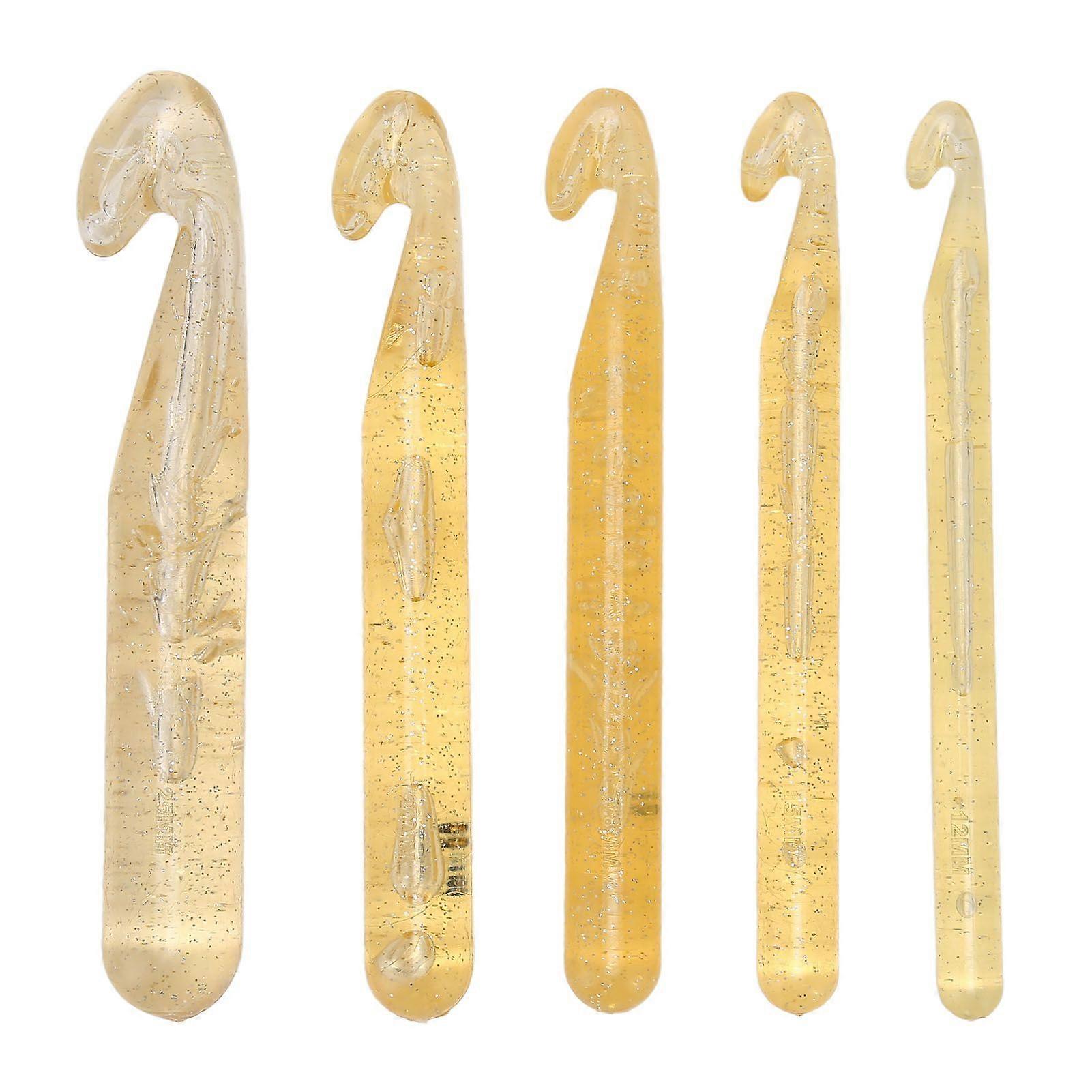 2025 Latest Model  5Pcs Huge Crochet Hook Smoothing Plastic Thickened Assorted
