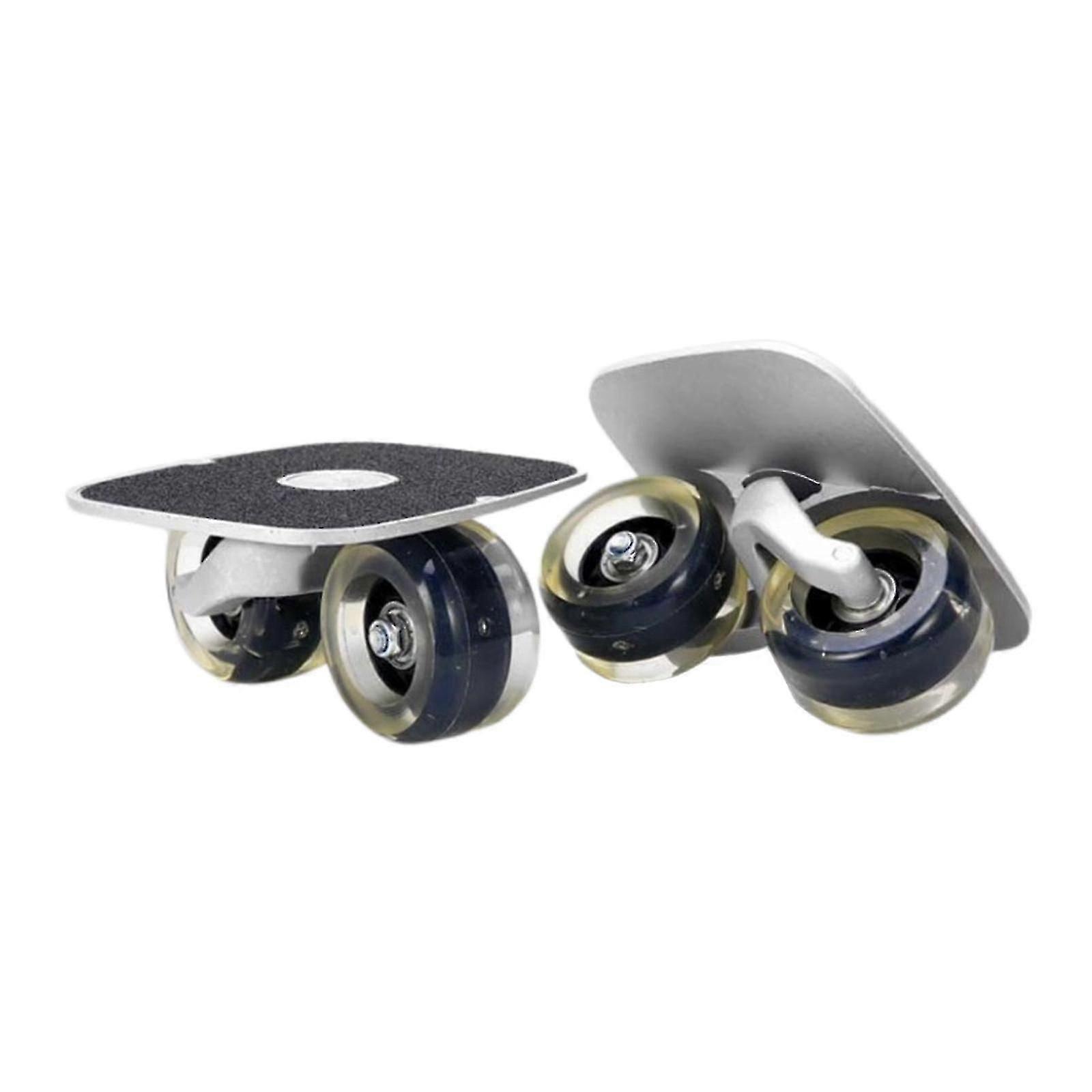 Roller Road Drift Skates Plate Outdoor Split Skateboard Clear Black Wheels