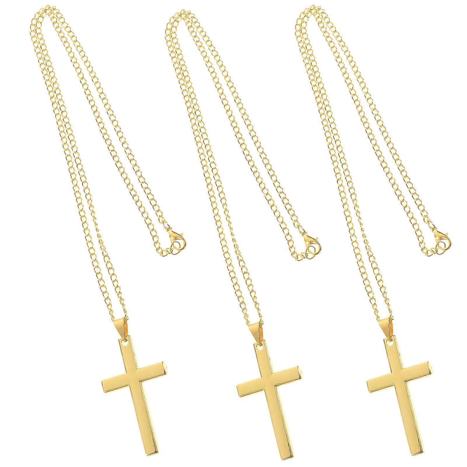 Stylish Cross Necklace Complementing Formal and Casual Outfits