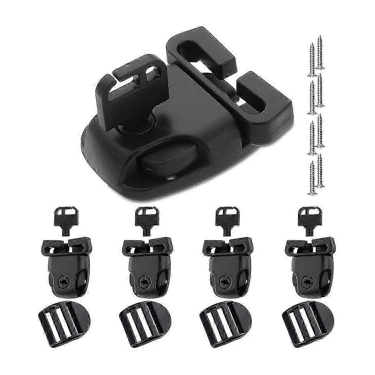 4 Sets Hot Tub Cover Clips Latch Replacement Kit for Spa Cover Security Lock