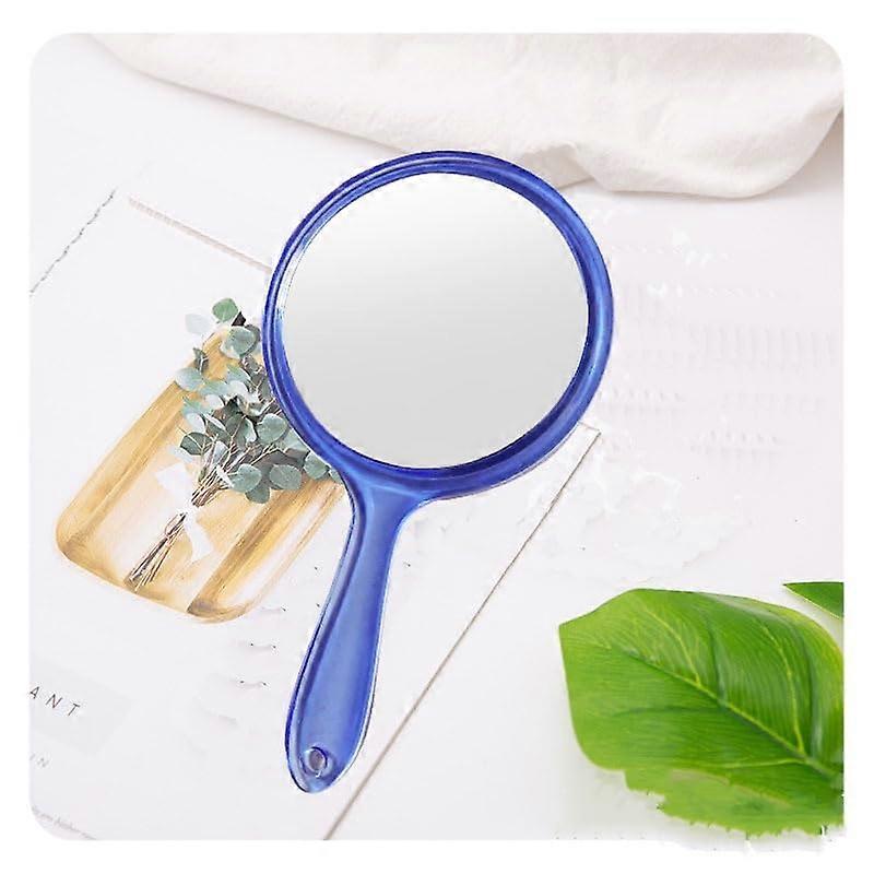Hand Mirror with Handle, 1X/2X Magnification, Cosmetic Mirror, Blue