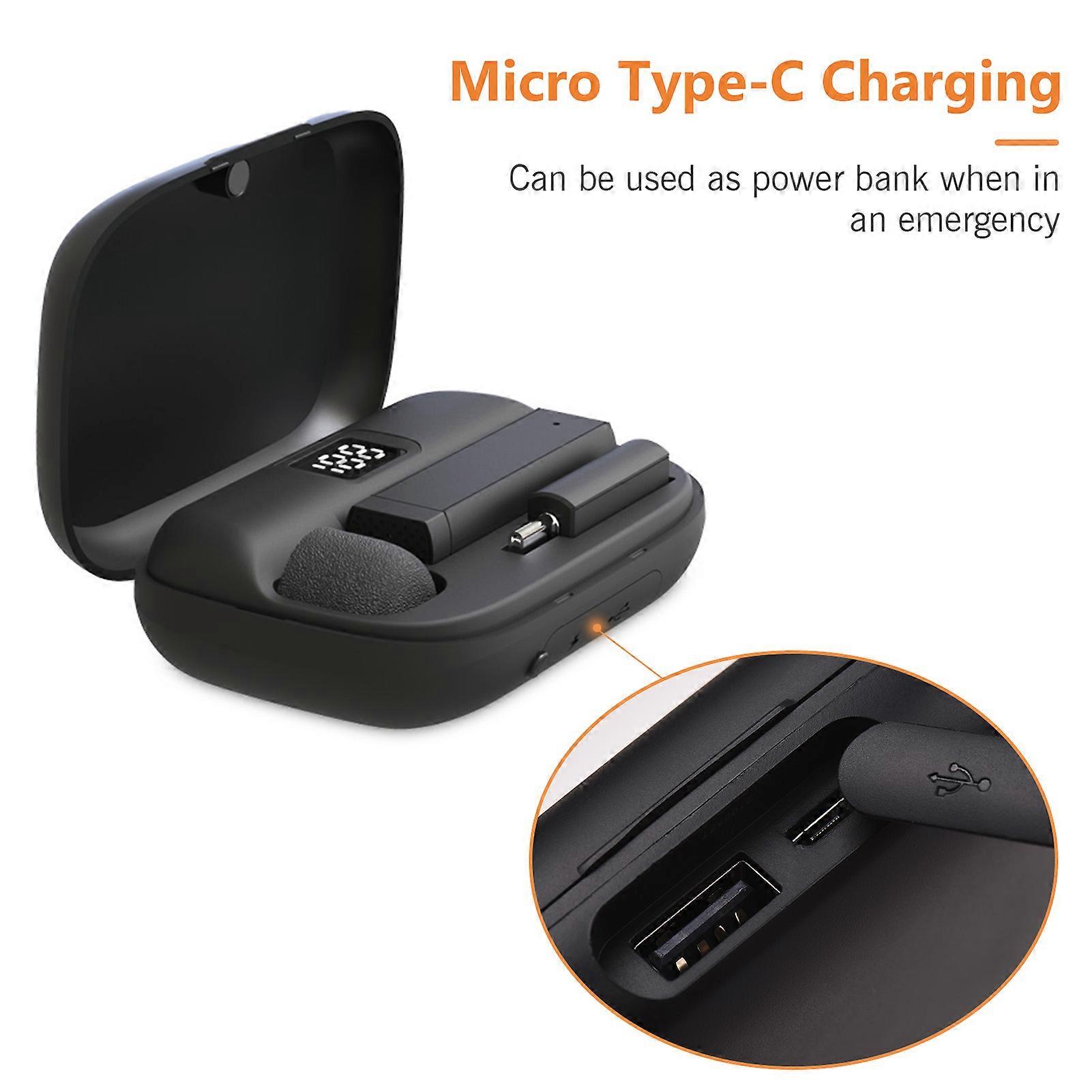Mini Clip-on Lavalier Mic & Receiver with Charging Case - Ideal for Android & Streaming