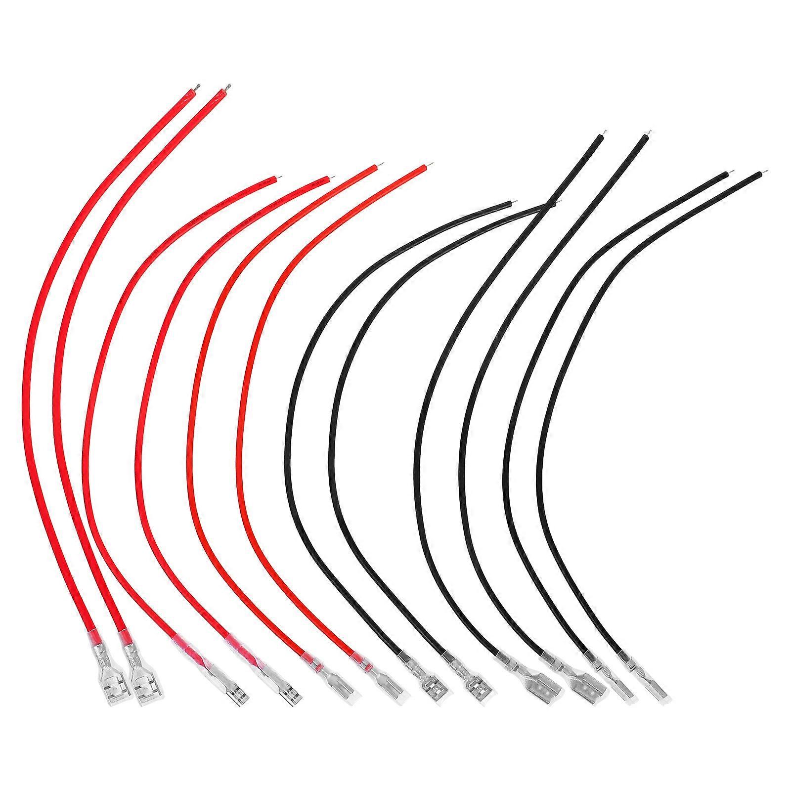 Wire Connectors Female Spade Crimp Terminal For Automotive Electrical Systems Red Black 30Pcs