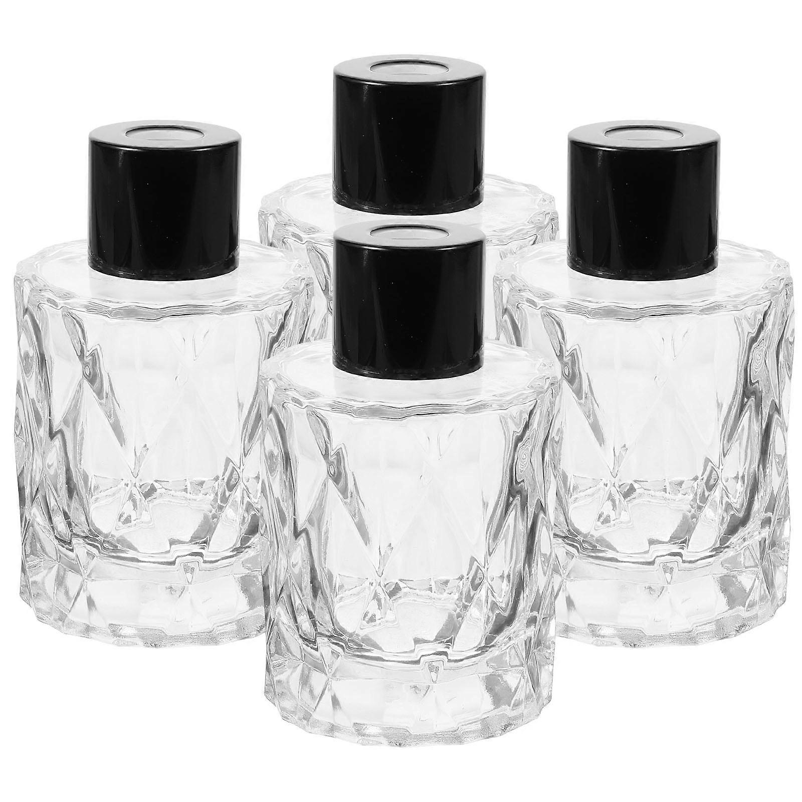 4pcs Aroma Glass Diffuser Bottles   Elegant Decorative Containers for Home, Scented Humidifiers & Aromatherapy Use