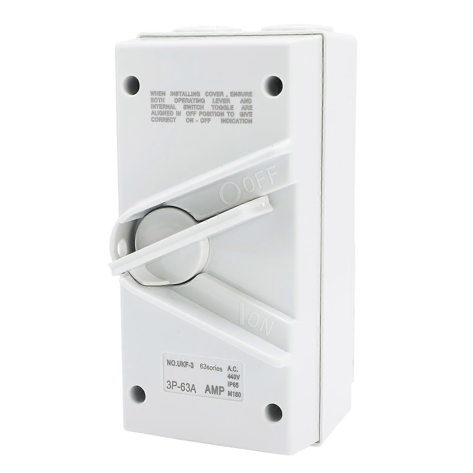 AC440V 63A 3 Pole IP65 Waterproof Enclosed Motor Disconnect Switch Enclosed Motor Circuit Breaker