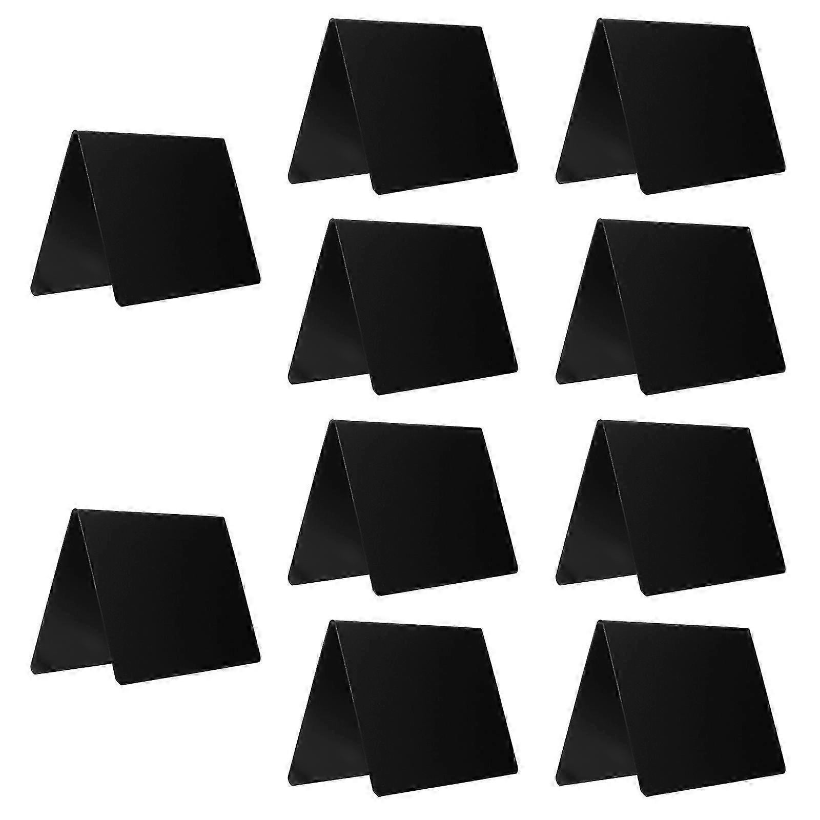 結婚式の卓上ラベル10x7.5x5CMブラックのための10個の小さな黒板の看板