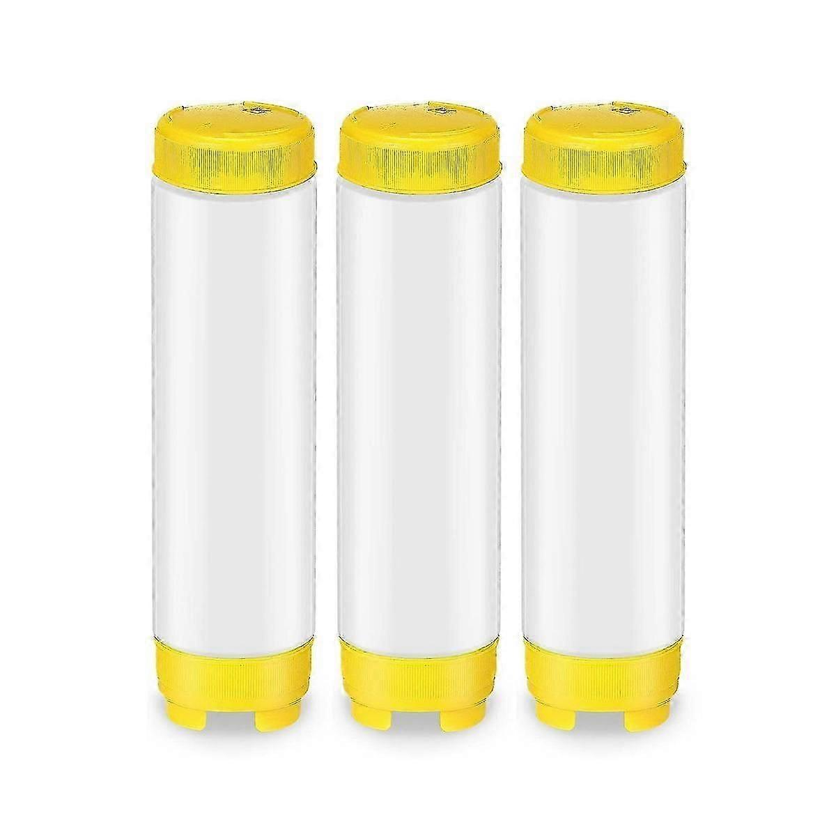 16Oz Inverted Plastic Squeeze Bottles, Refillable Tip Valve Dispenser Condiment Squeeze for Sauces