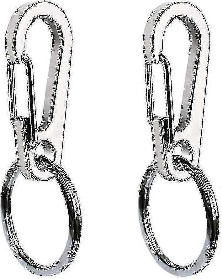 2パックドッグタグクリップ、ステンレススチールヘビーデューティクリップペットIDタグ