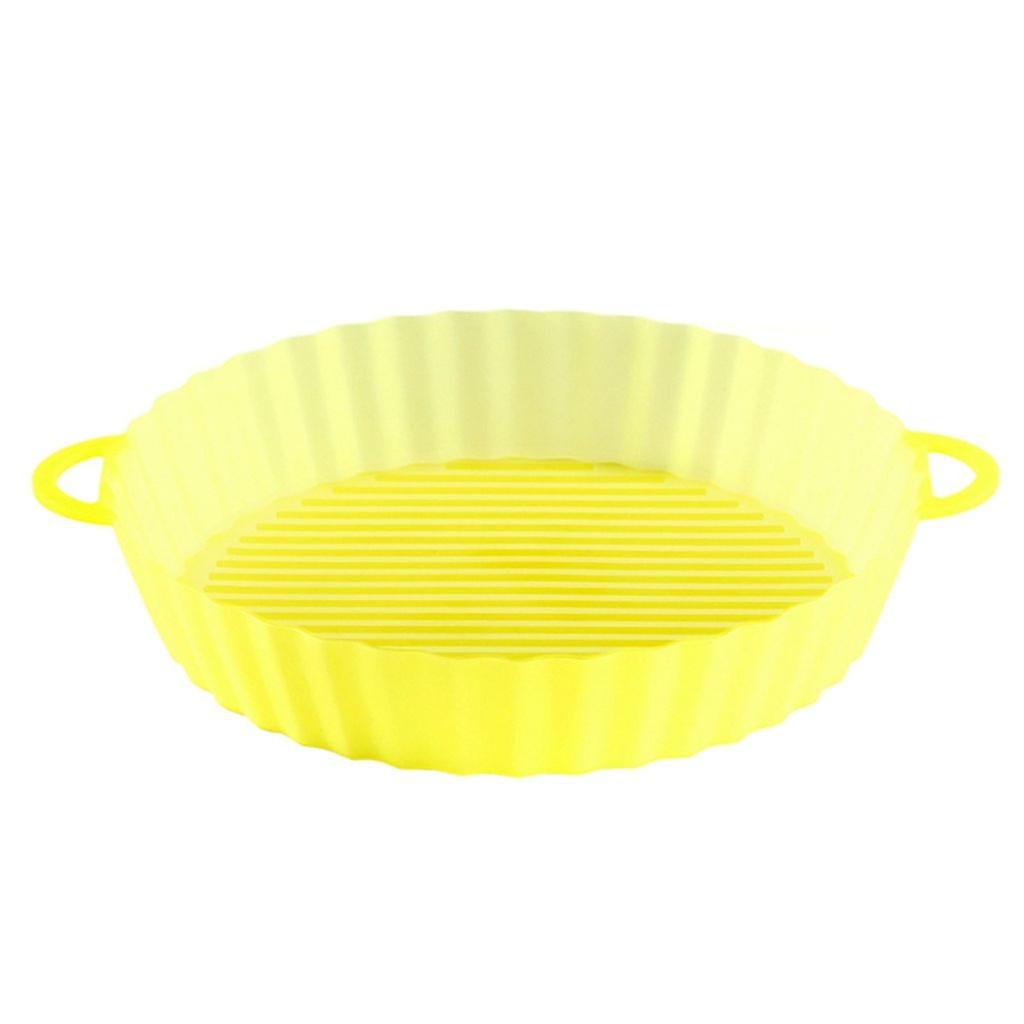 Hot Air Fryer Basket Silicone 20cm Hot Air Fryer Accessories Replacement Paper Insert, No Need to Hard Clean Air Fryer Basket - Style 2