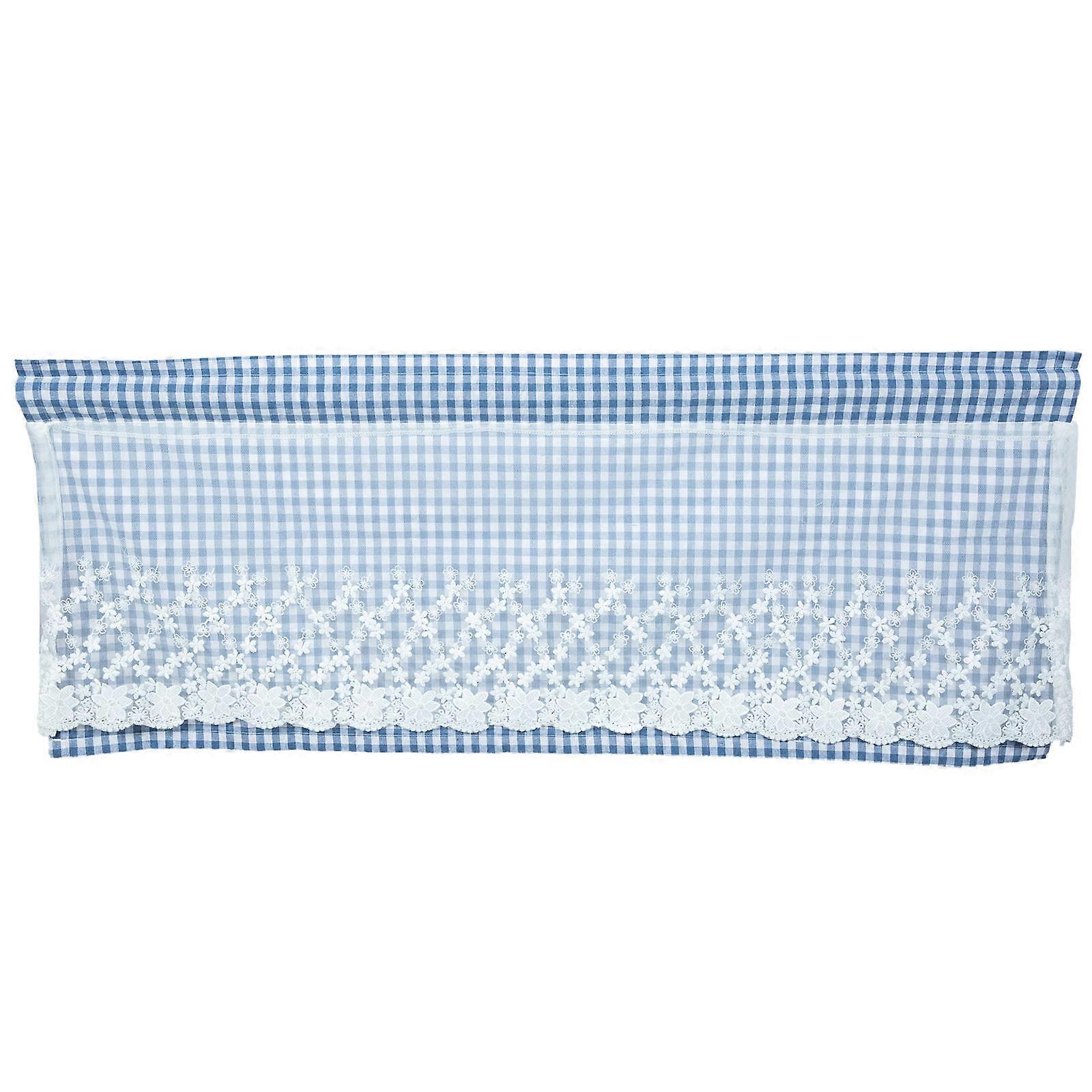 Curtain Decor Window Hanging Polyester Blue Rectangular Shape Kitchen 106x45cm 1Pack
