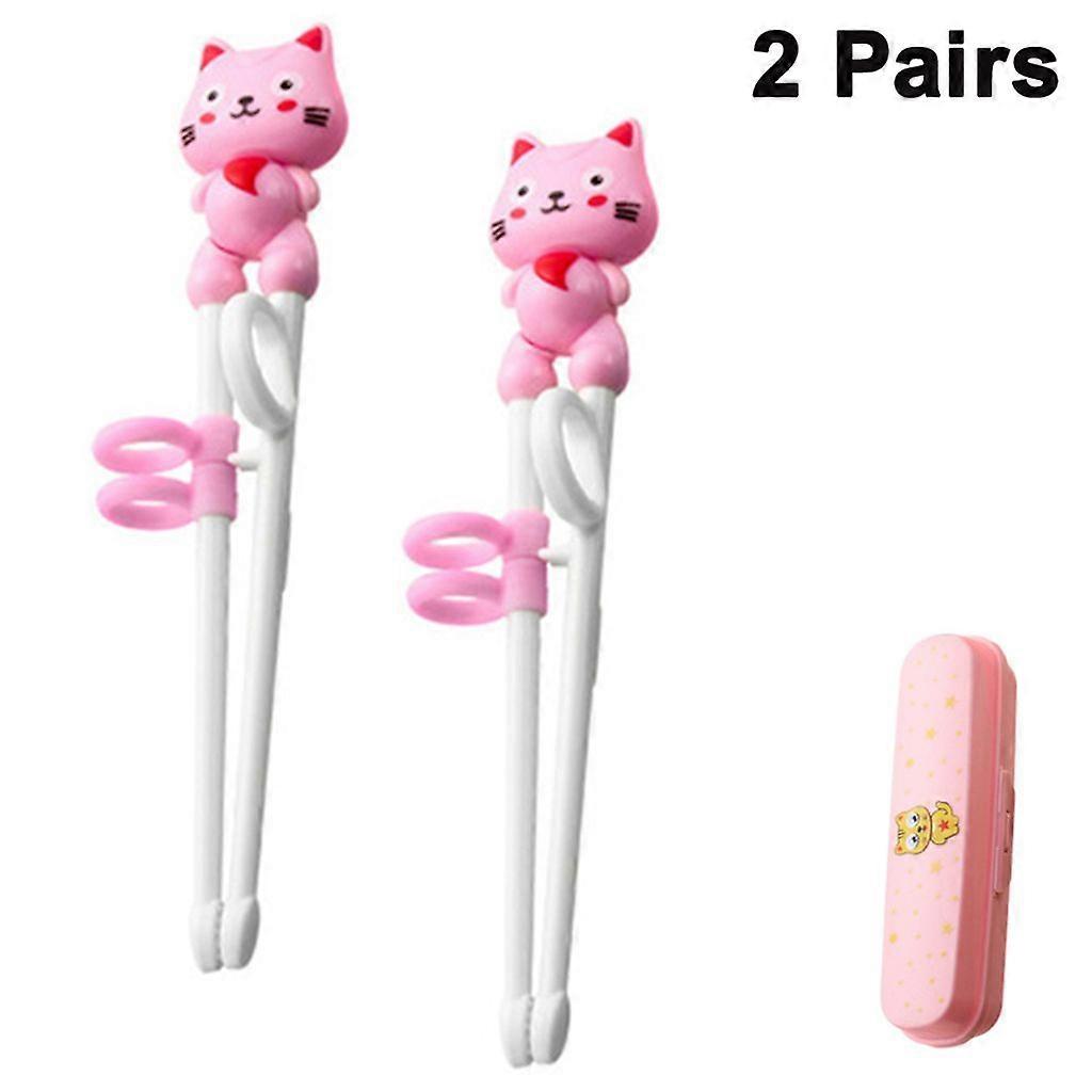 2 Pairs of Training Chopsticks for Children with Portable Boxes