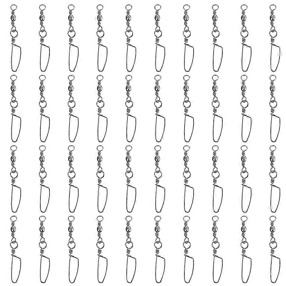 80pcs Fishing Swivel Connectors with Smooth Rolling Snap Pins for Freshwater and Saltwater Use – Reduces Line Twisting