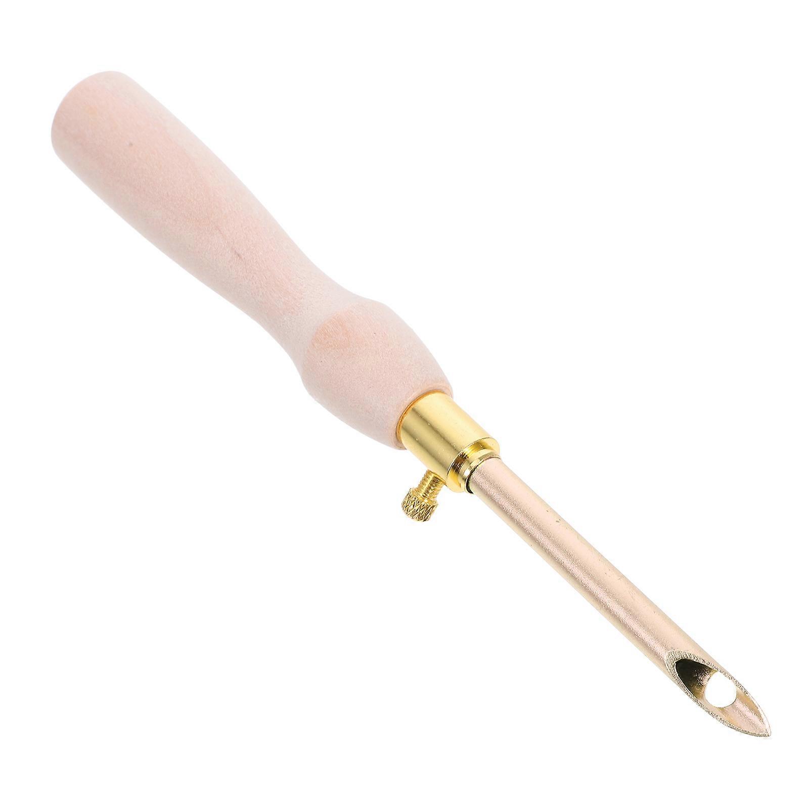 Punch Needle Set Wooden Handle For Embroidery Diy Craft Tool Minimalist Wooden Design 1Set