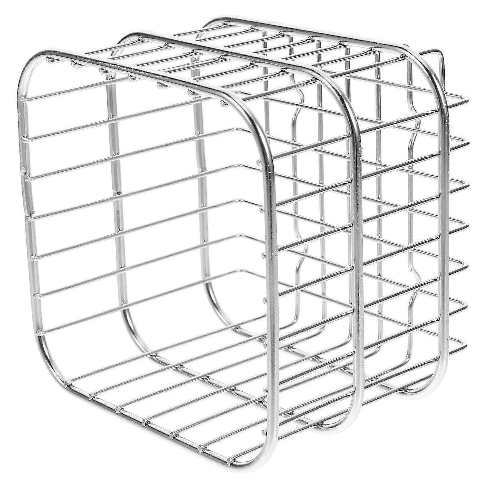 Multi-Functional Drain Basket Kitchen Draining Basket for Fruits Vegetables with Water Drainage Storage Silver 13.00X13.00X10.50CM 1Pack