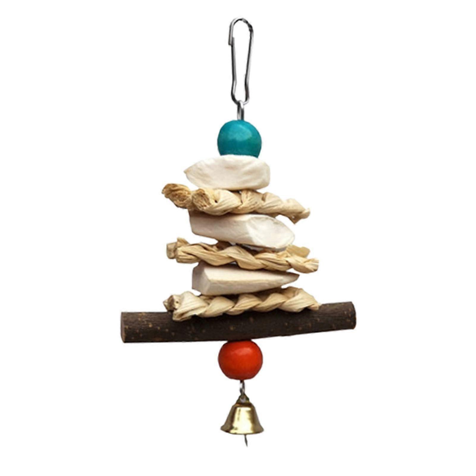 Parrot Chew Toy Handmade Natural Bird Toy for Cockatiels Budgies Medium Parrots 15 Cm Durable Thick Material