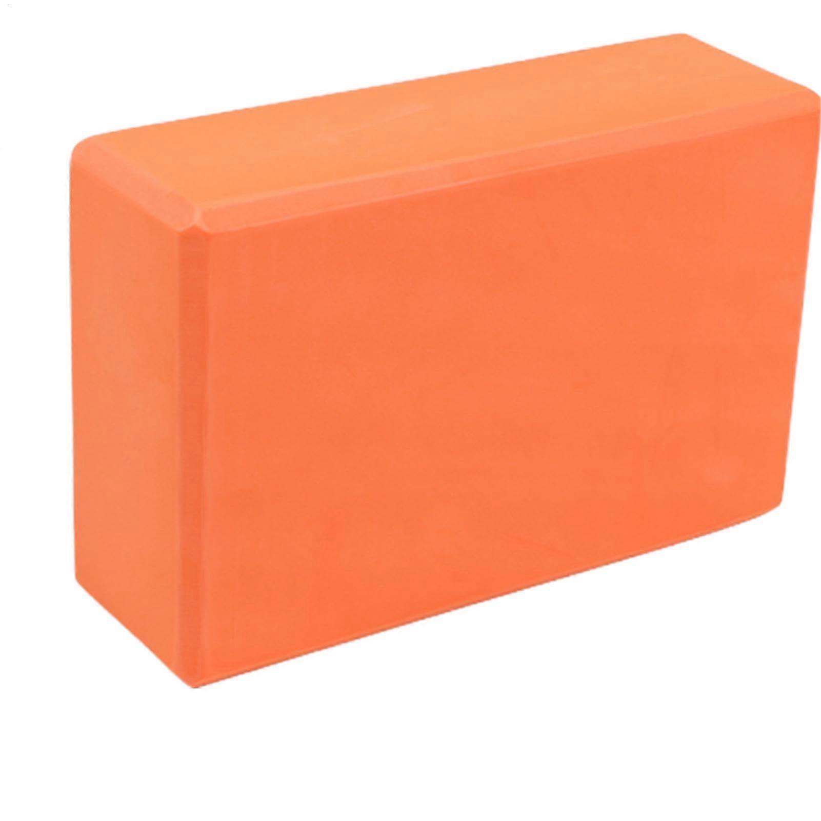 Supportive Yoga Blocks, High Density Foam, Lightweight Non-Slip Design, Deep Stretch, Orange Color, Ideal for Pilates
