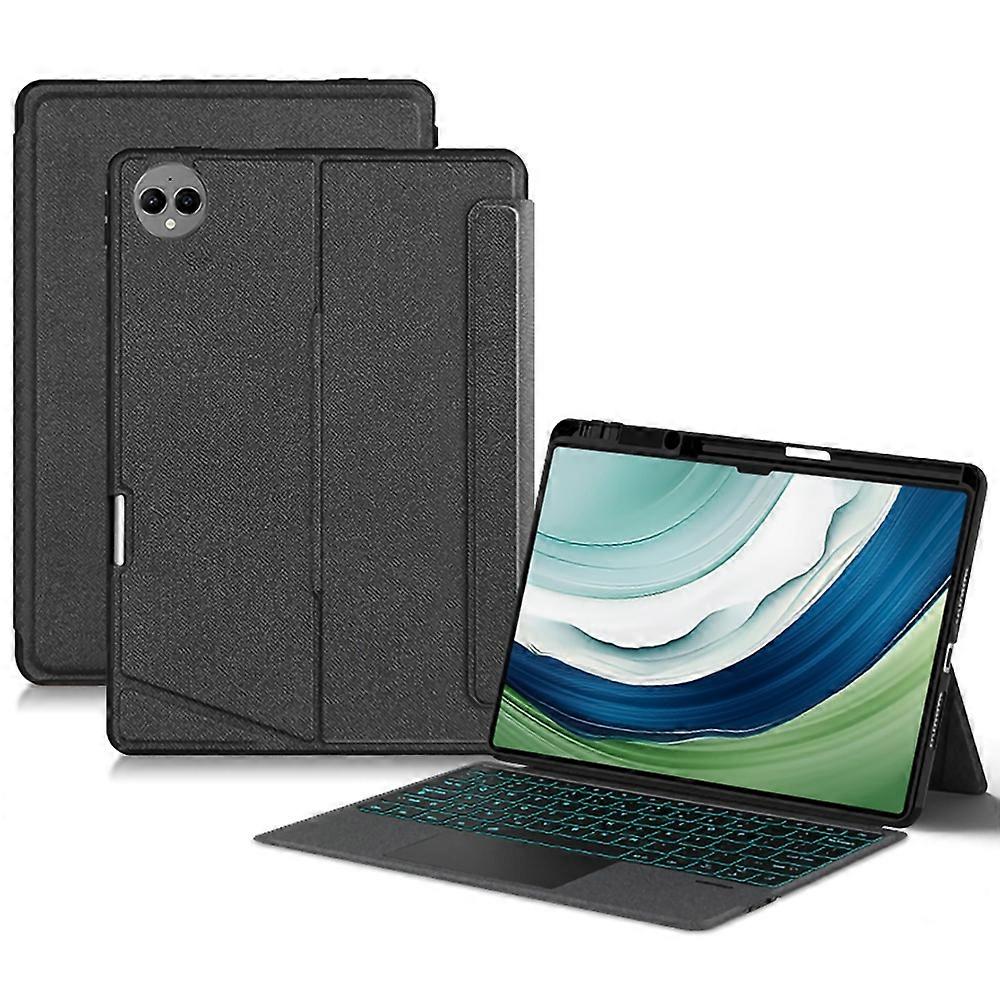 For Huawei MatePad Pro 13.2 Leather Case+Bluetooth-compatible Keyboard with Backlight Trackpad