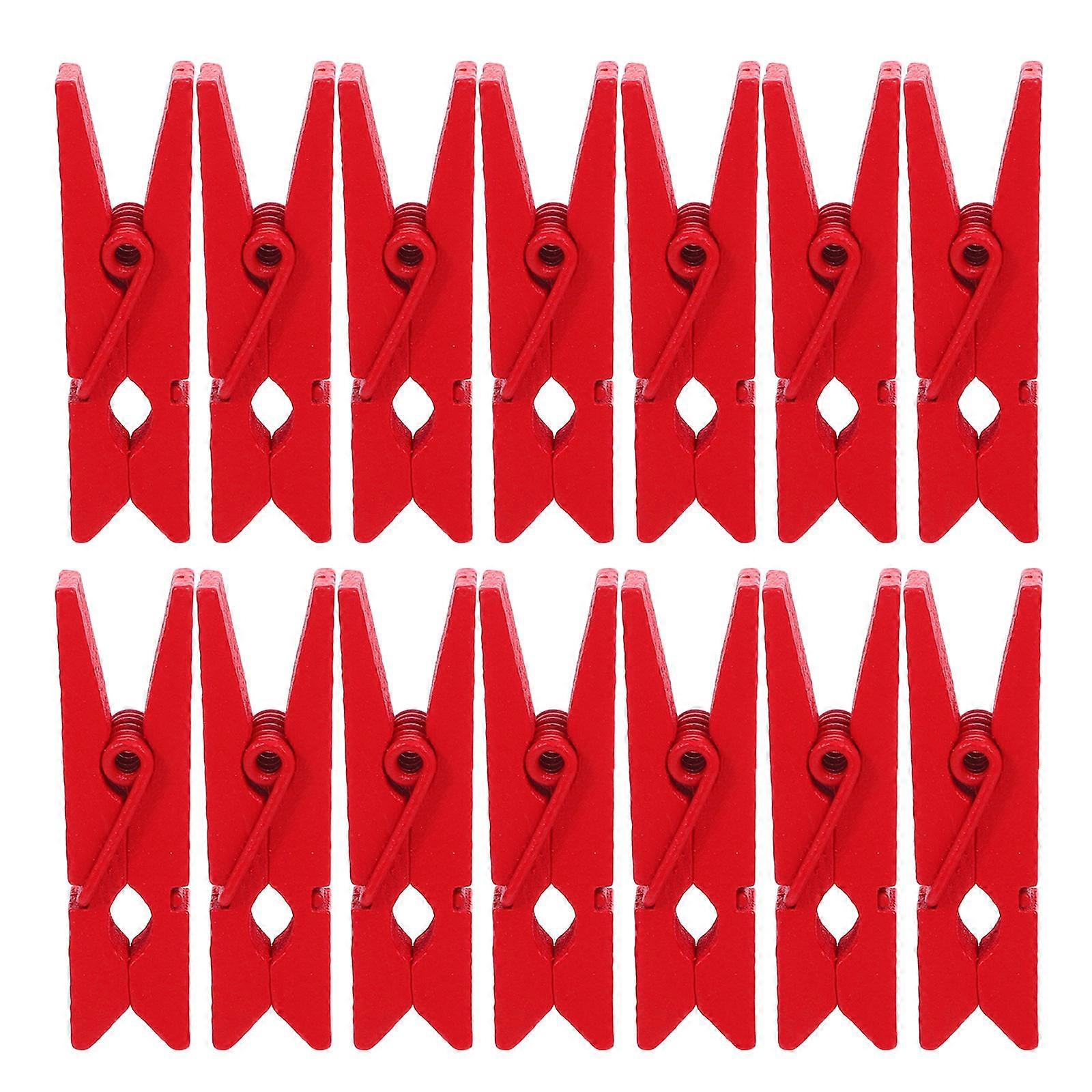Office Stationery Supplies Mini Pegs For Photos Memo Peg Christmas Tree Embellishment Red 80Pack