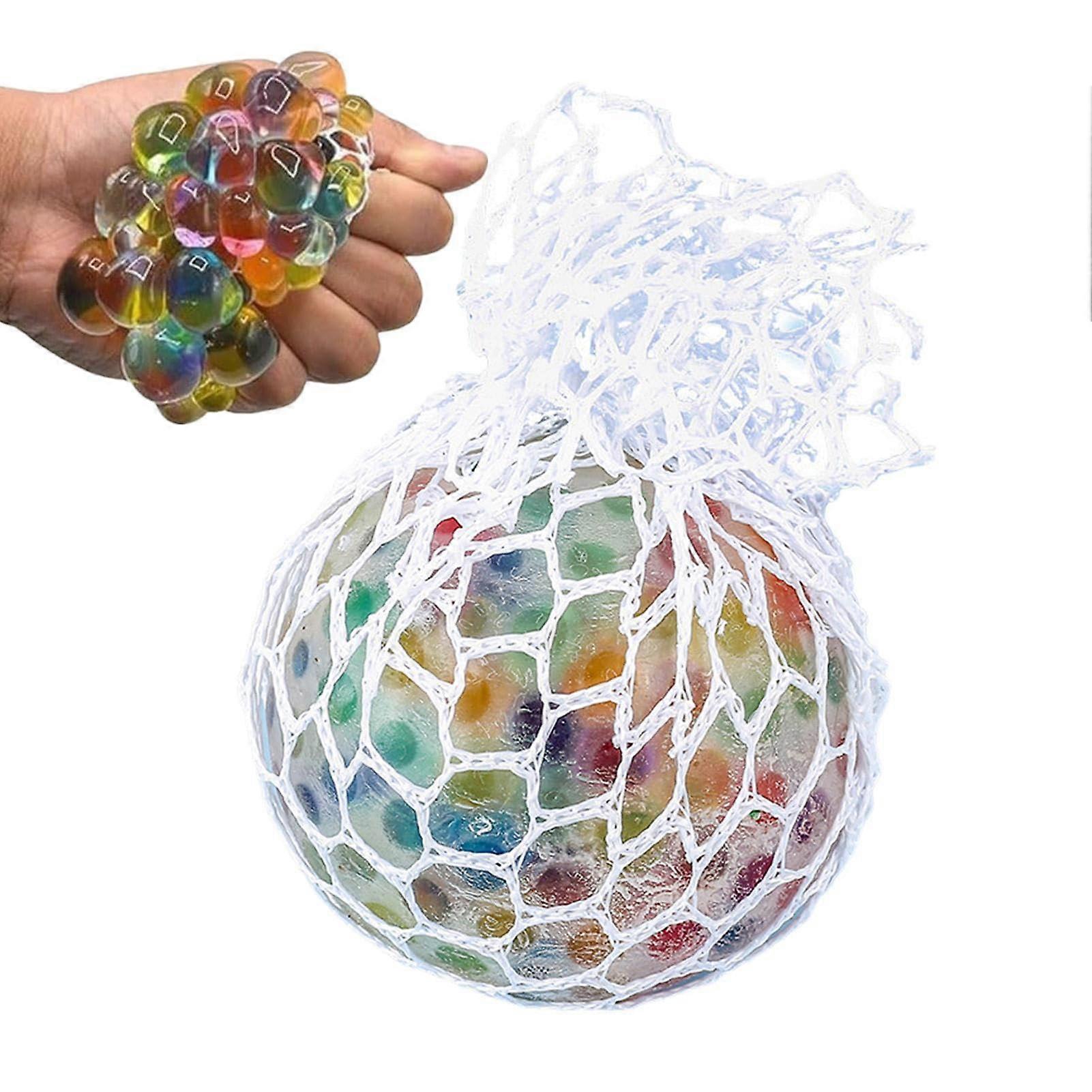 Grape Ball Squeeze Toy Colourful Mesh Stress Balls for Hand Exercises