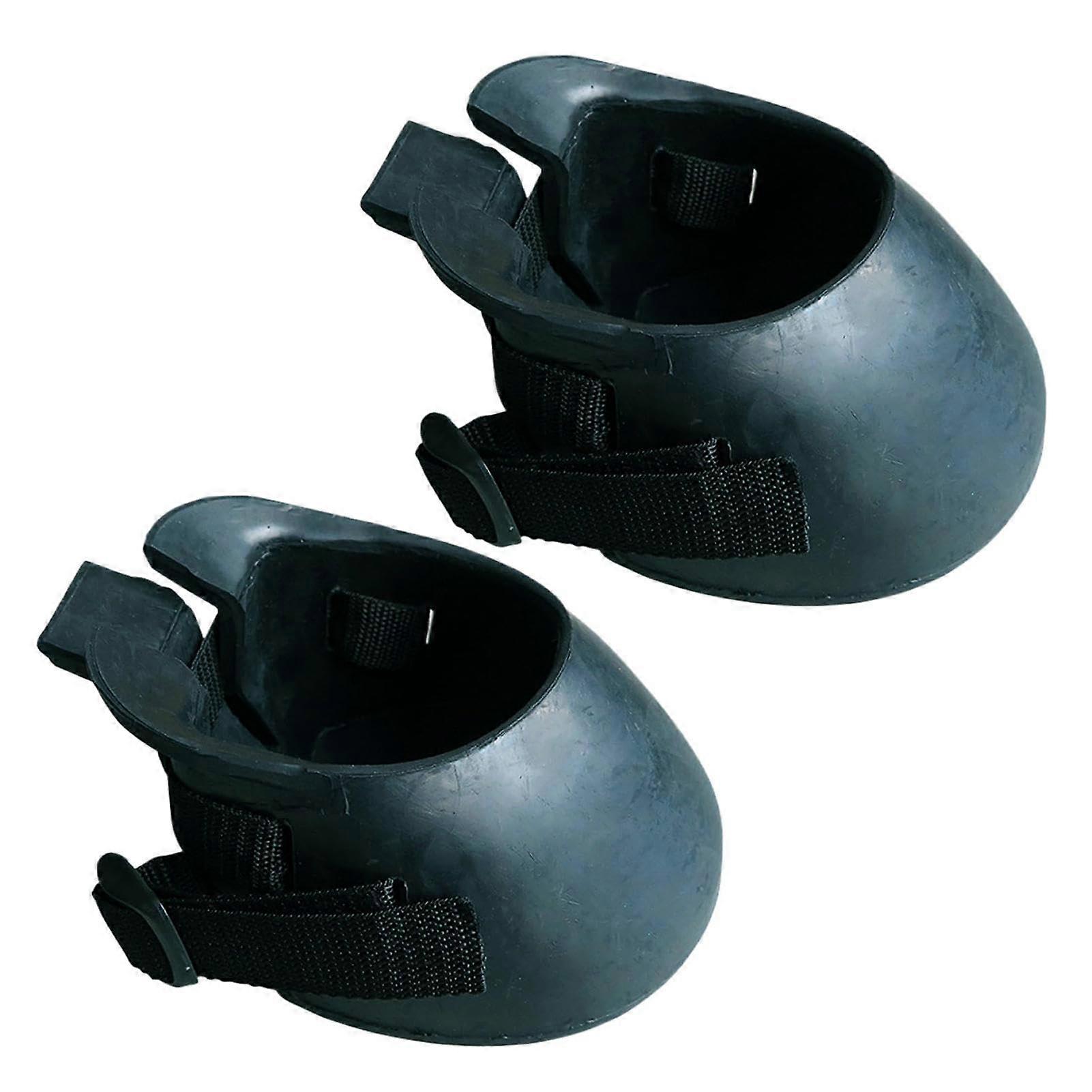 HOOF PROTECTOR BOOTS: Rubber Hoof Guards Comfortable Horse Hoof Boots Protective Tool for Horses with Stripes Design
