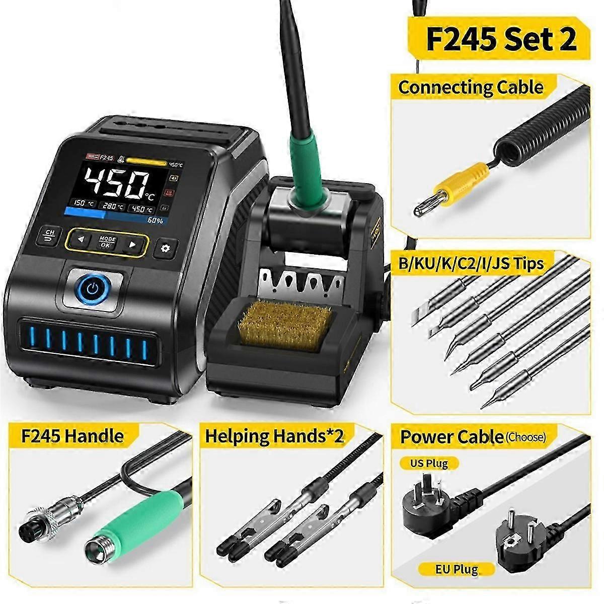 200W Soldering Station F245 Solder Iron Handle Eu Plug