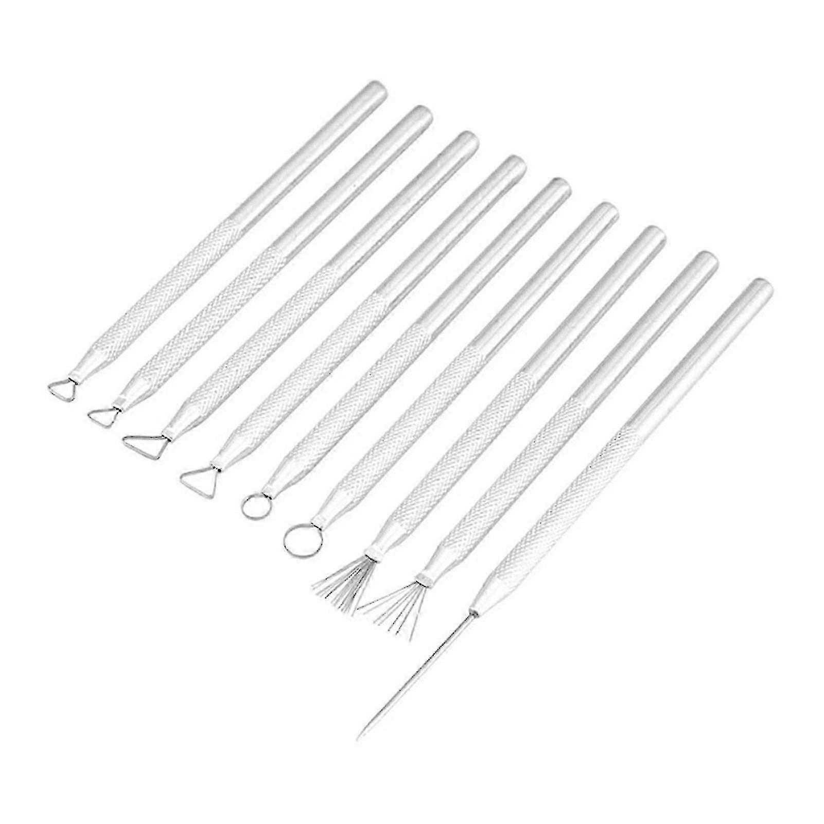 9pcs Ceramic Sculpting Tools for DIY Pottery Projects, Multi-Purpose Carving Tools with Hole Punch for Various Crafting Needs