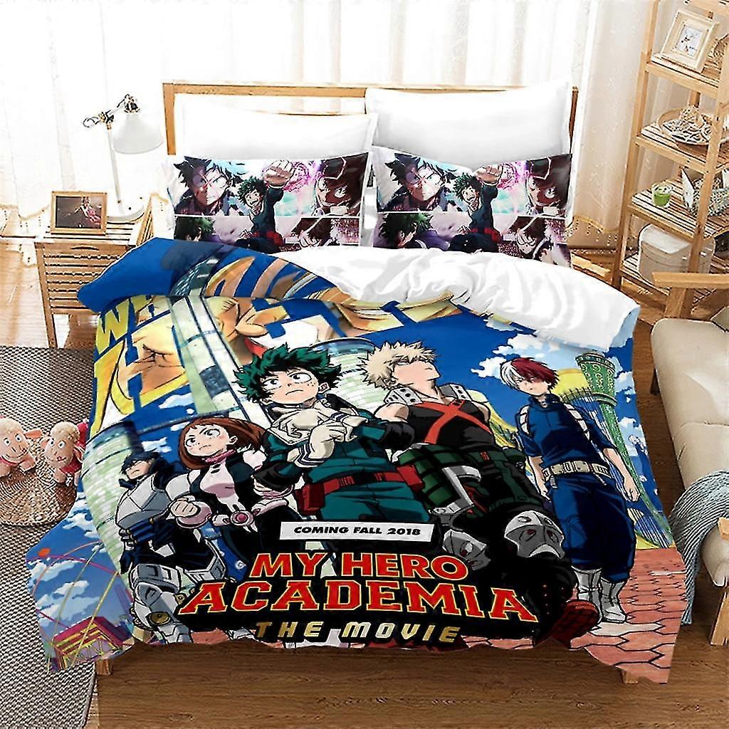 My Hero Academia Bedding Set for Twin Full Queen King Size - Features Action Figures 1 Duvet Cover 2 Pillow Cases