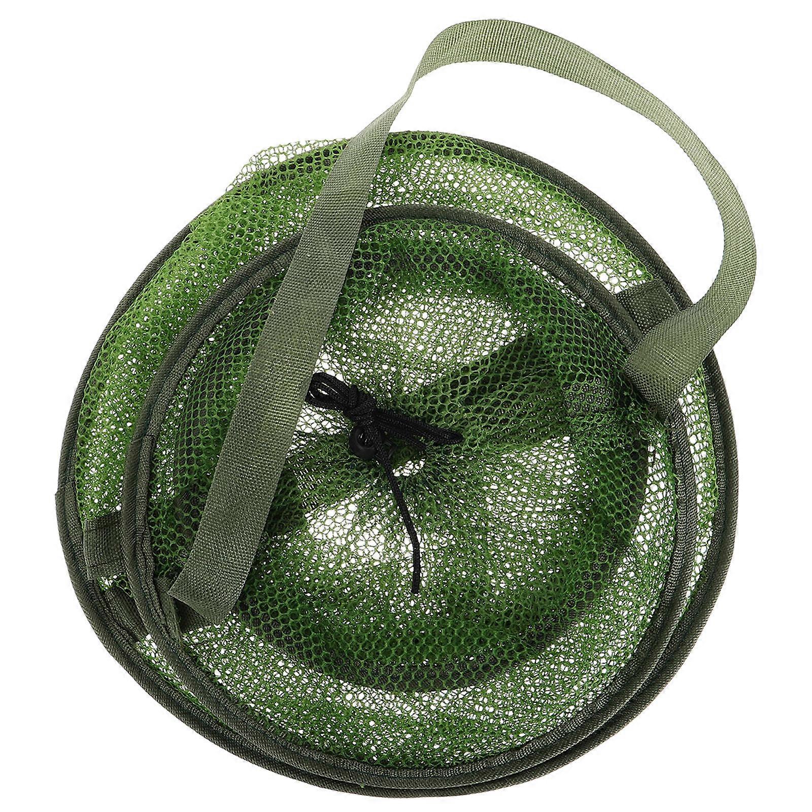 Foldable Fishing Trap Net Basket Portable Nylon Fish Cage for Catching Fish, Crabs, and Shrimps with Fine Mesh – Easy Setup and Multipurpose Bait
