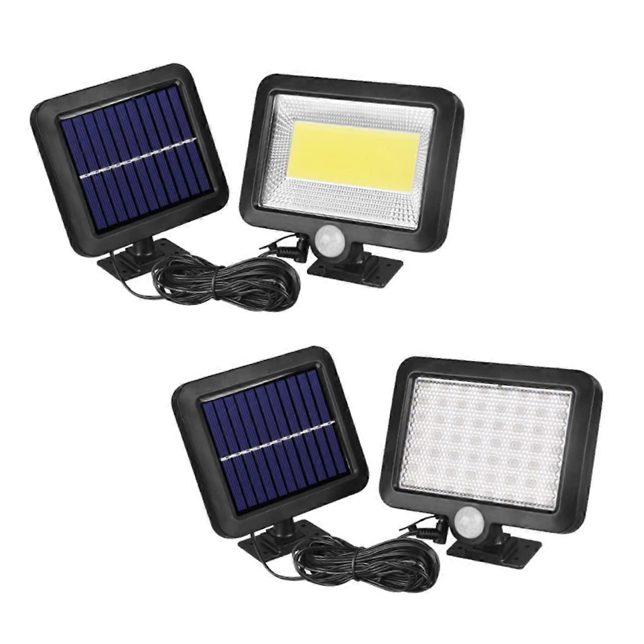 Solar Sensor Wall Light with COB LEDs, Motion Detection, Extension Cord, Solar Light for Garden, Terrace, and Outdoor Areas