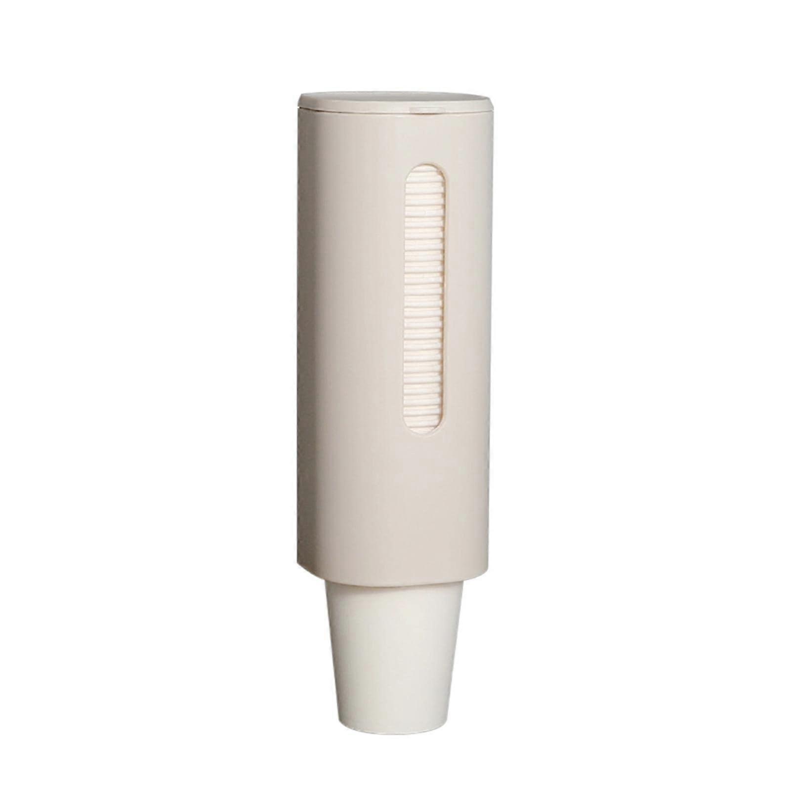 ZENGO Cup Holder, Bathroom Cup Dispenser Cup Dispenser Wall Mount Space Saving Pull Type Wall Mounted Kitchen(Beige)