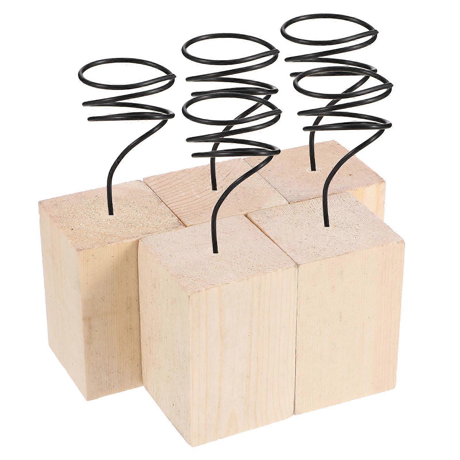 Tabletop Planter Display Racks Wood Stand Indoor Flowerpot 5Pcs