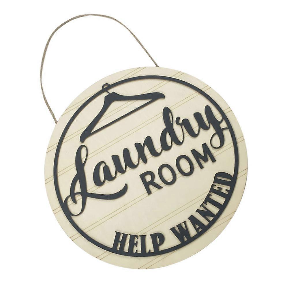Laundry Room Sign with Creative Design for Decoration Assorted Color Plastic 1Pc