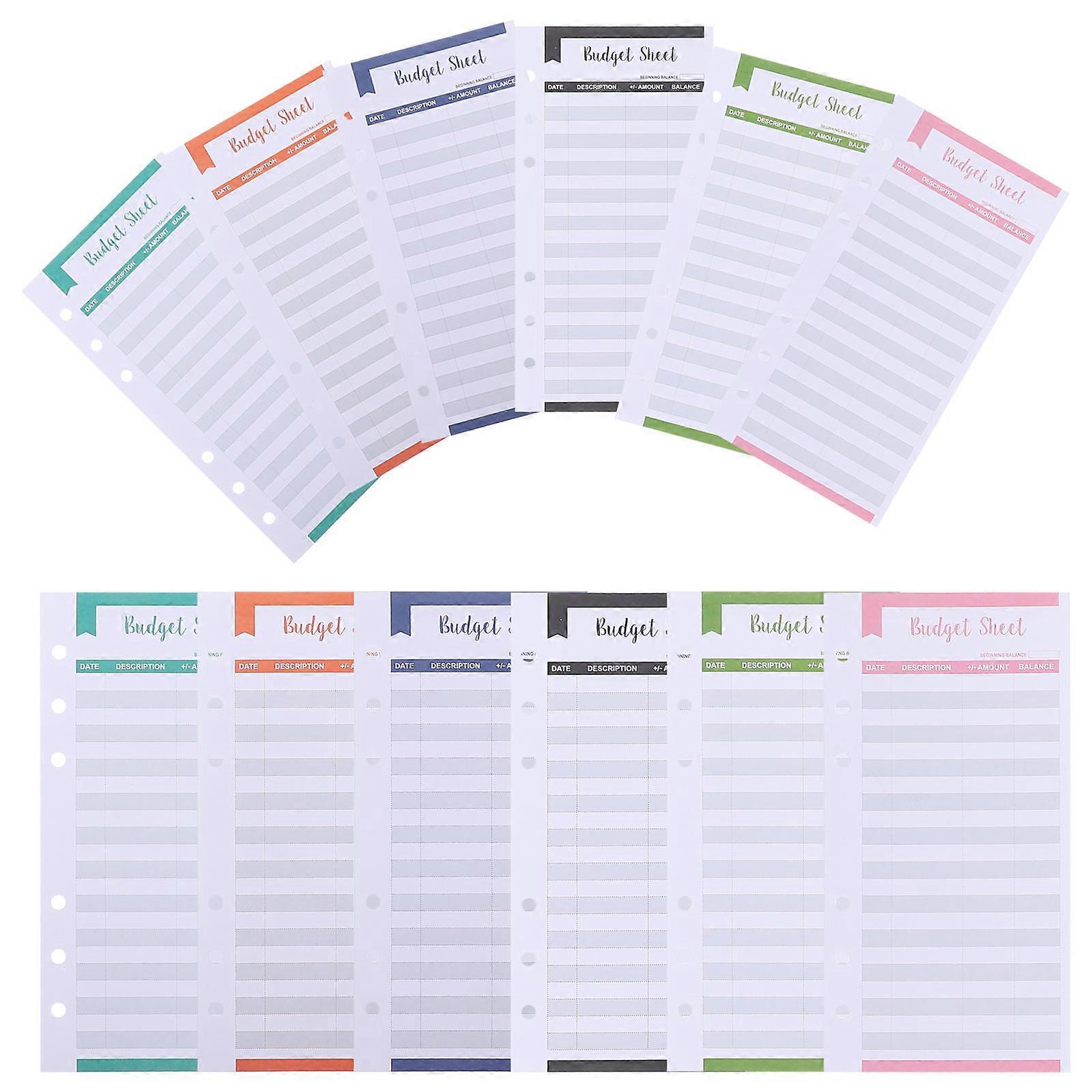 40pcs Budget Planner Cards for Expense Tracking – Assorted Colors, Home Travel Business Use, Simple Budget Management Tool