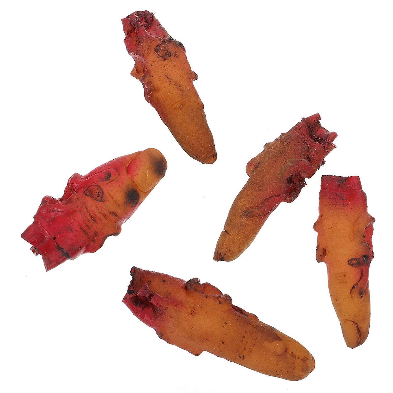 Halloween Trick Fingers Scary Atmosphere Party Decoration Cosplay Accessory present Assorted Color 7.5x2.3cm 5Set