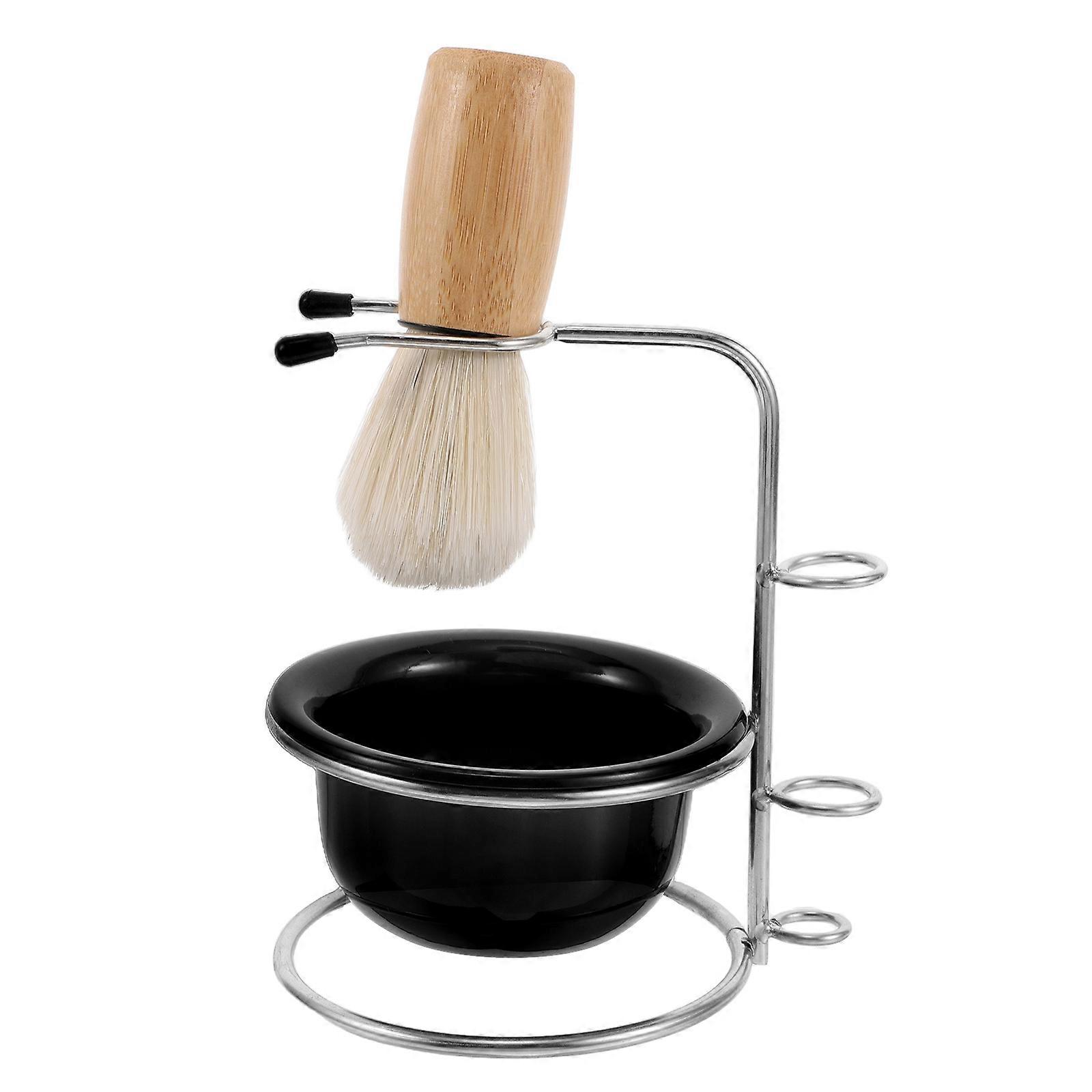Mens Shaving Kit Shaving Brush With Stand Nylon Bristles Home Use 12.50X11.00X8.70CM 1Set