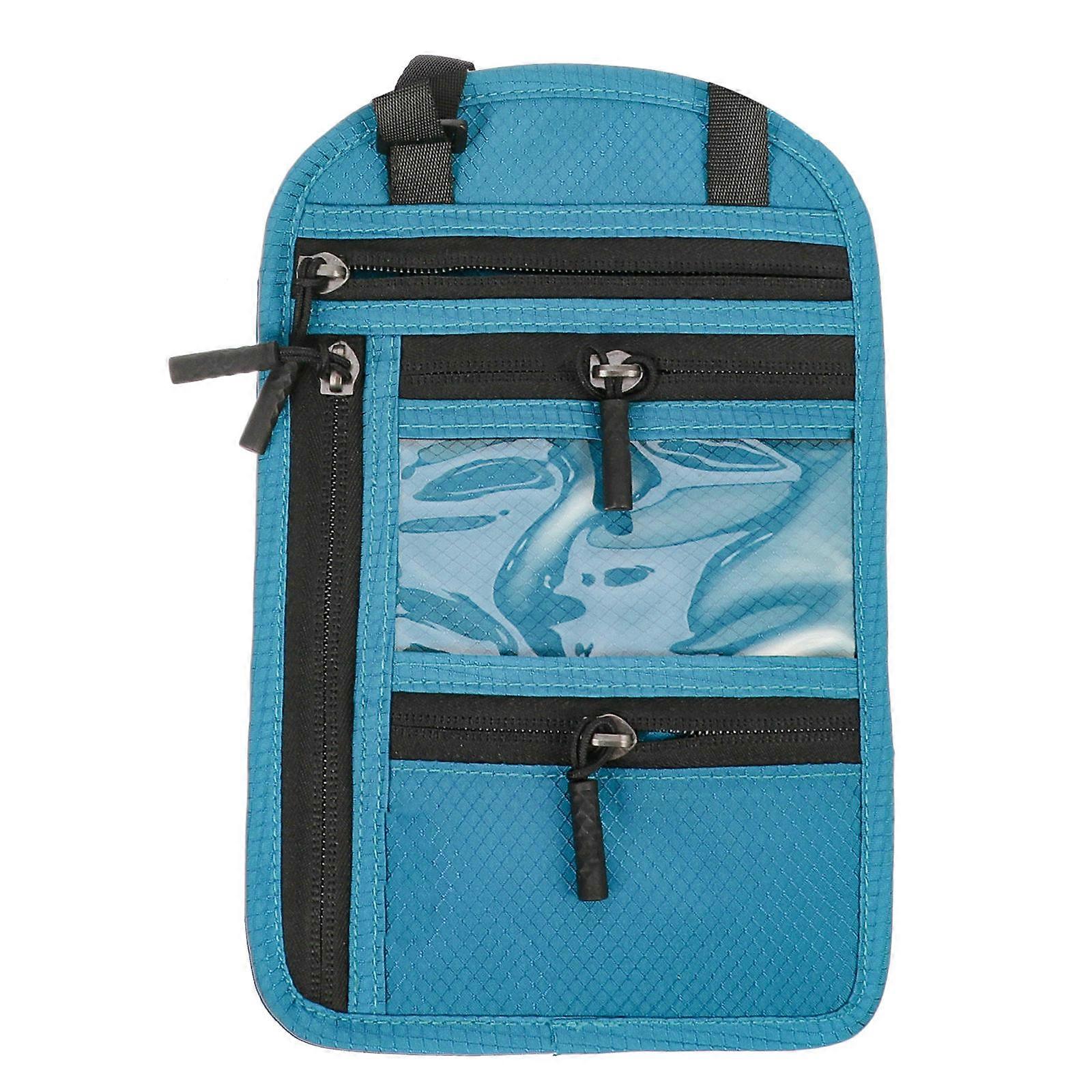 Document Wallet Rectangular Passport Bag Anti Theft For Traveling 8.65x5.89x0.08 1Pcs