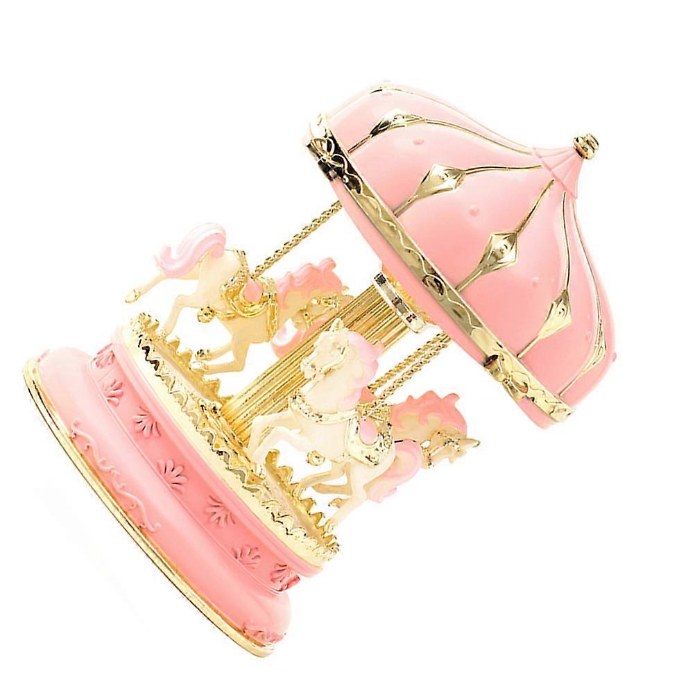 Musical Rotating Horse Carousel Music Box 's Day present 12.2 X 12.2 X 19.5Cm 1Set
