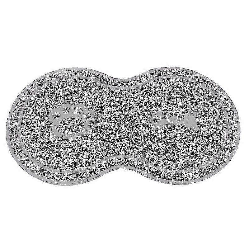 Non-slip Waterproof Cat Litter Mat, Easy to Clean for Pets, 1 Piece Gray