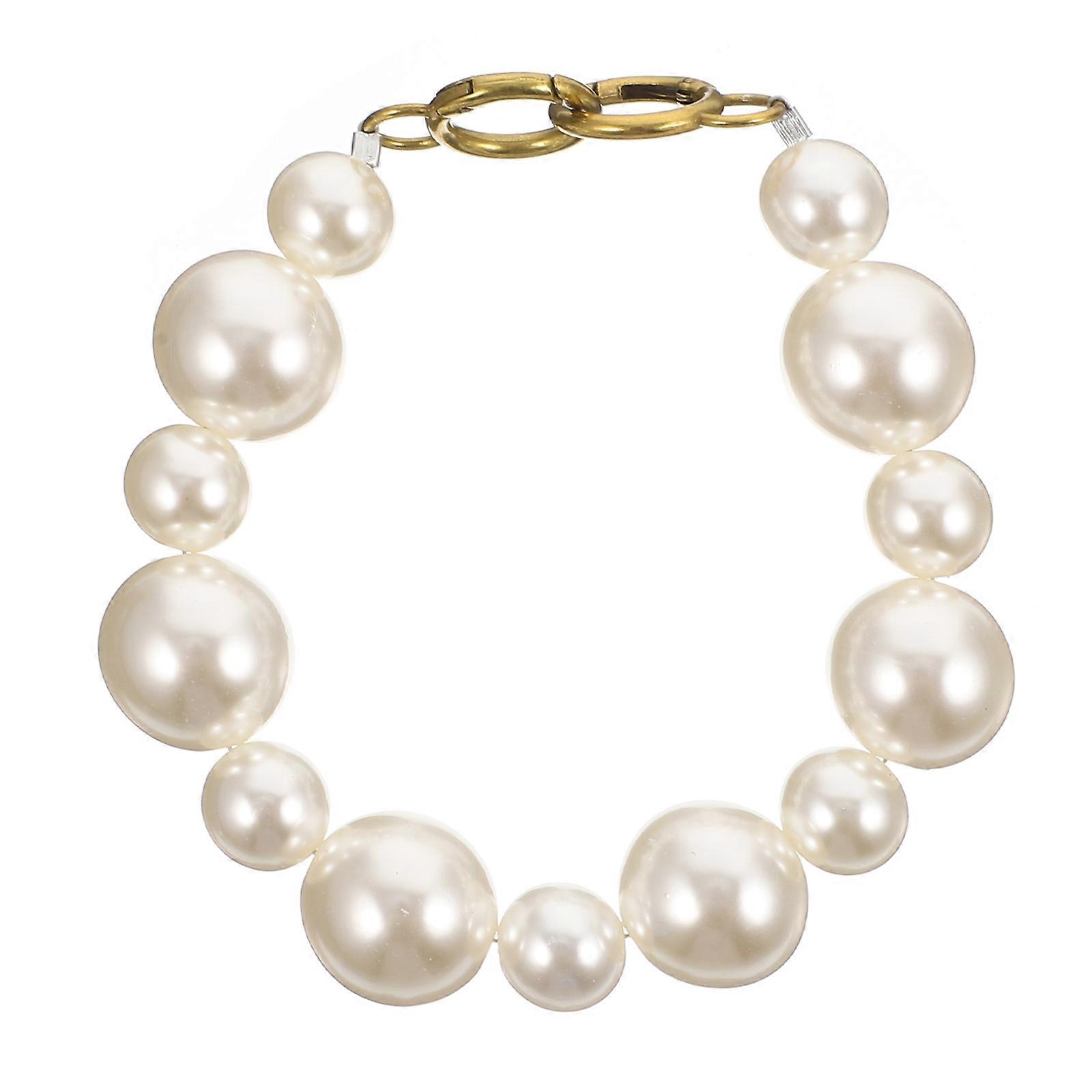 Pearl Bag Chain Replacement Decorative Chain For Daily Use 36.5X3X3CM Plastic Extend Strap Length 1Pcs