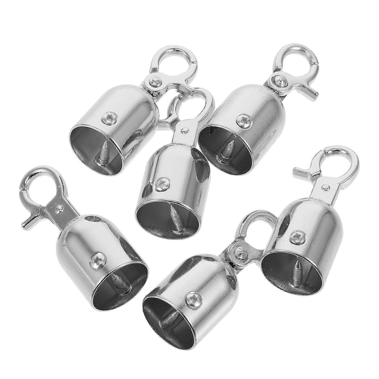 6pcs Durable Barrier Rope End Caps with Hooks for Crowd Control – Universal Queue Management Accessory for Stanchions and Barrier Posts, Easy Outdoor