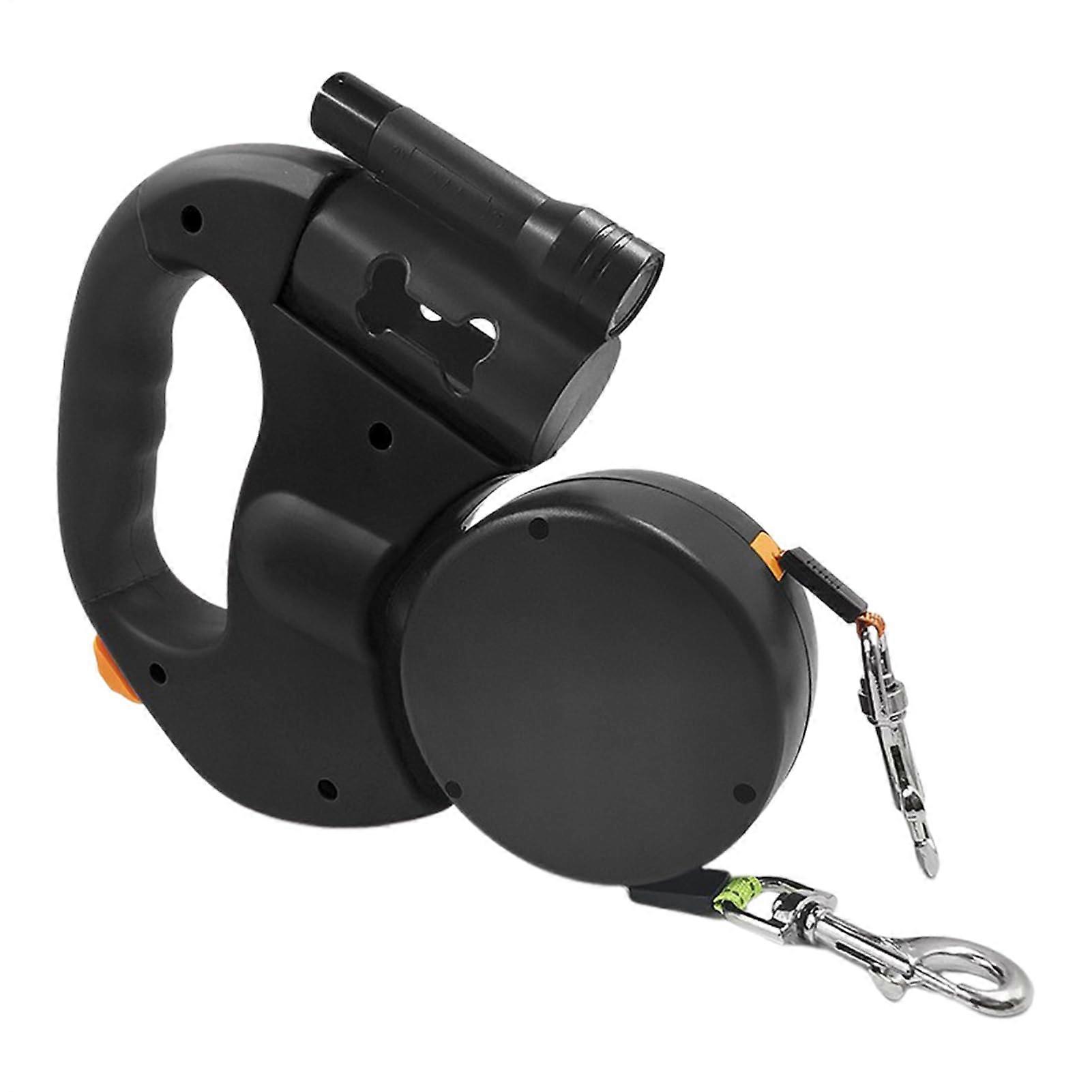 Retractable Dog Leash with LED Light, Stop Feature, for SmallMedium Breeds Black