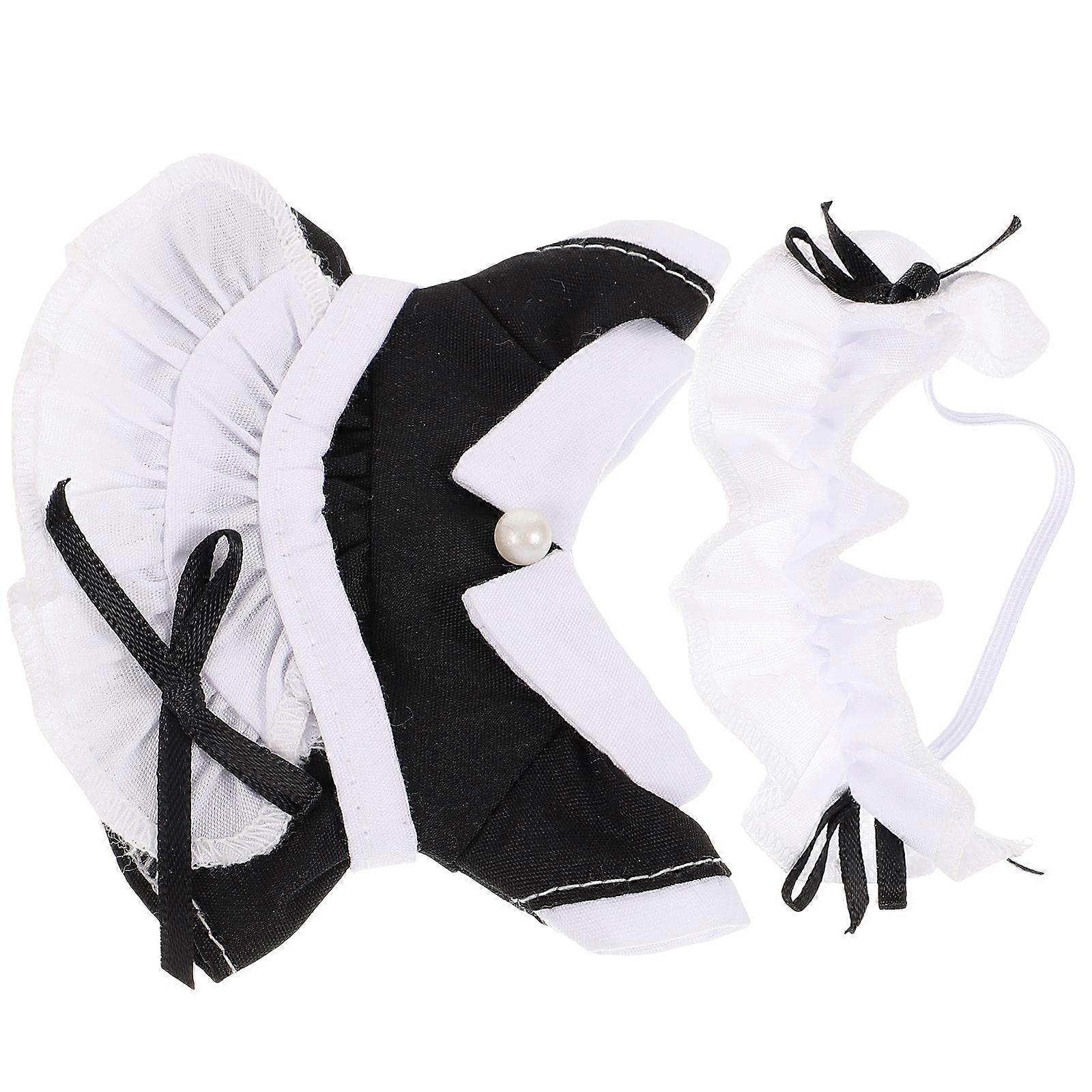 Soft Cotton Reusable Miniature Doll Maid Costume – Easy Wear Decorative Outfit for Imaginative Play