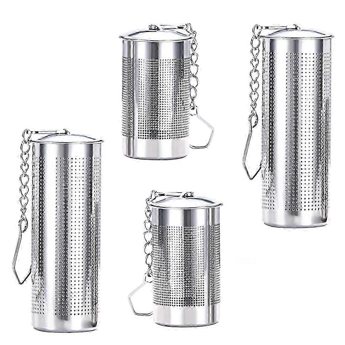 2025 4PCS Tea Infusers for Loose Tea,Tea Filter with Lid,Stainless Steel Tea Strainer with Chain Hook, T