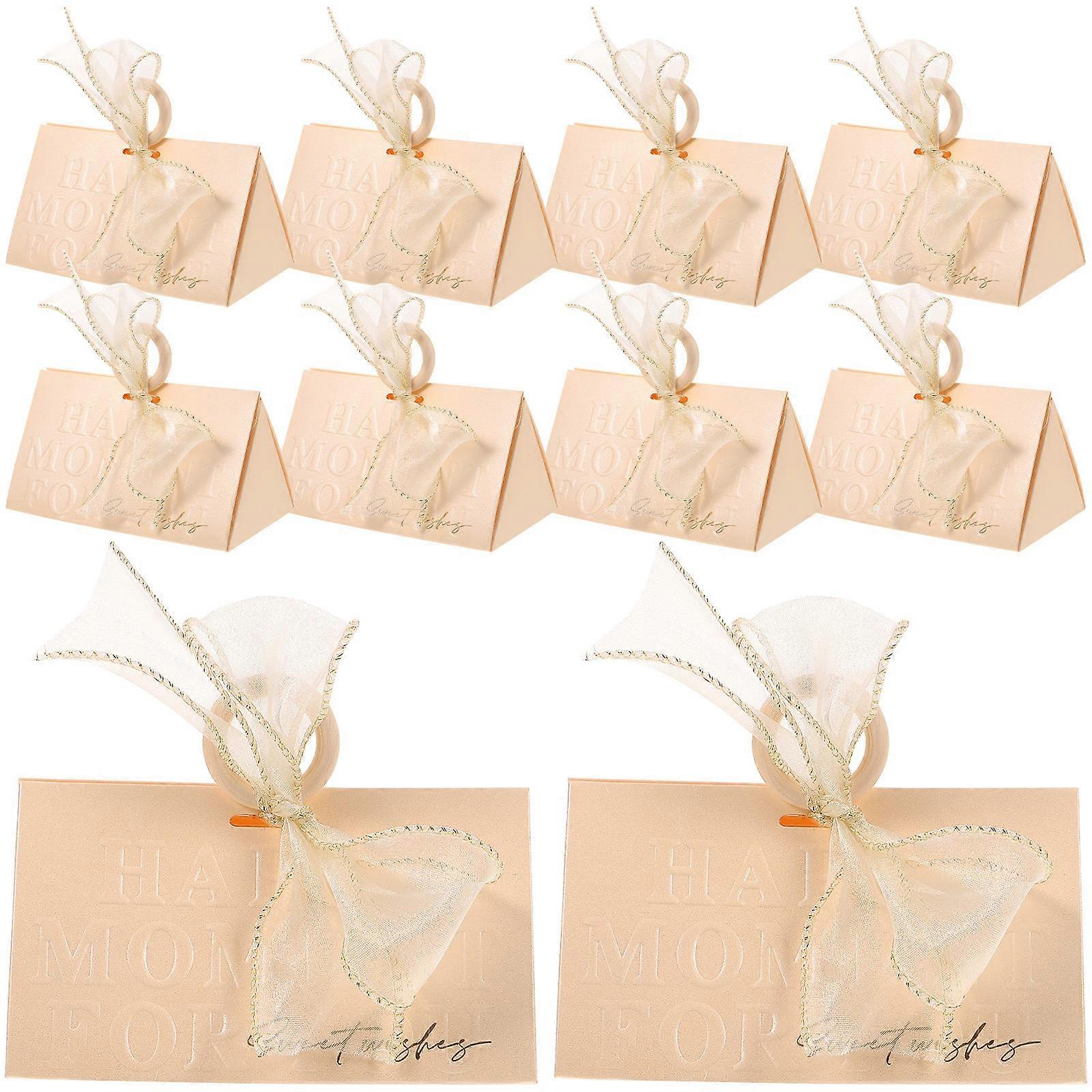 Multi Colored Paper Candy Boxes for Decoration 10pcs Triangular Shape Gift Boxes for Weddings and Parties